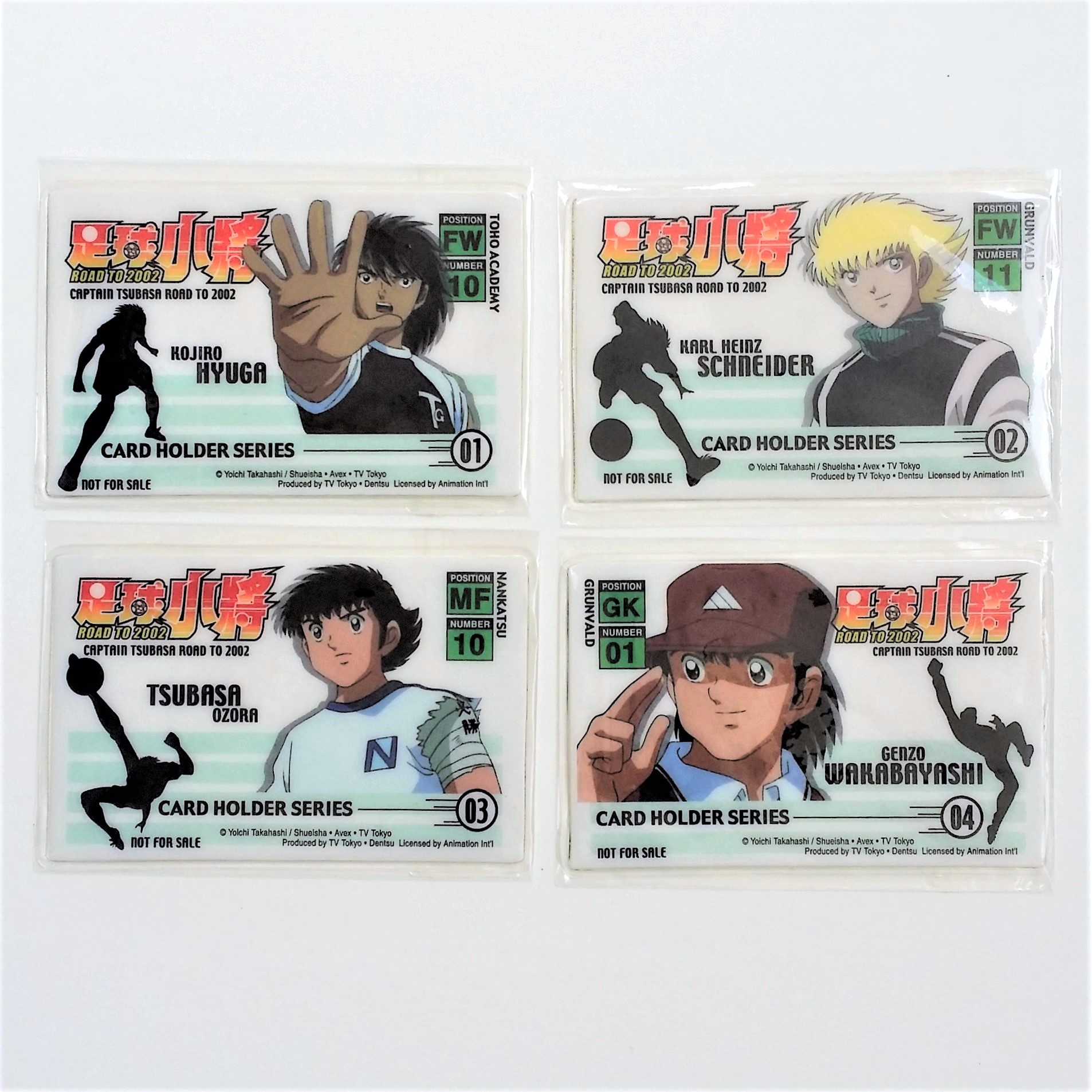 Captain Tsubasa Road to 2002 Card Holder Series Set Of 4 - 2002 VCD Collection Gifts