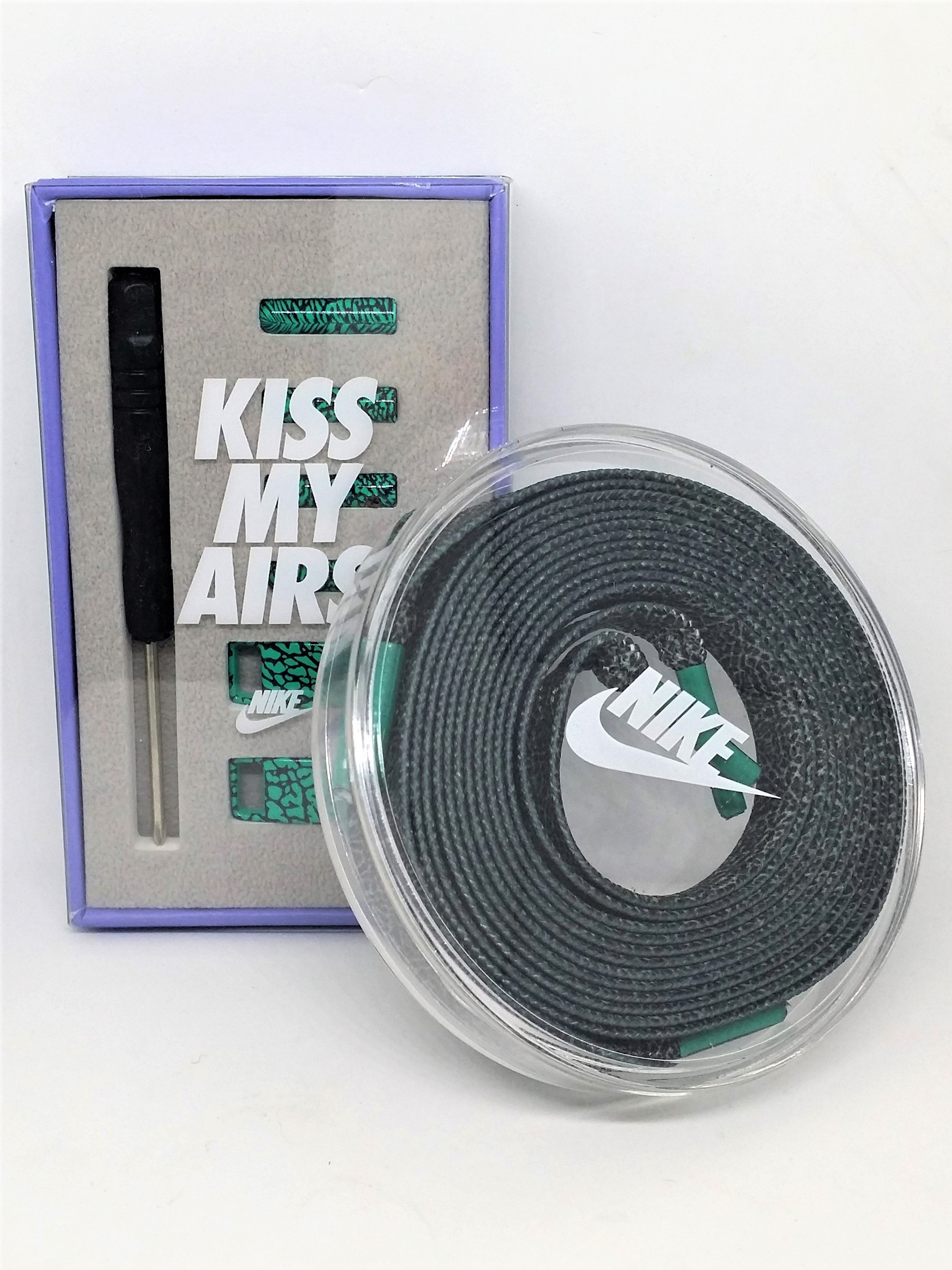Nike KISS MY AIRS Shoelaces w/ Aglet & Dubrae Lace Lock Kit Set - 2017 Brand New