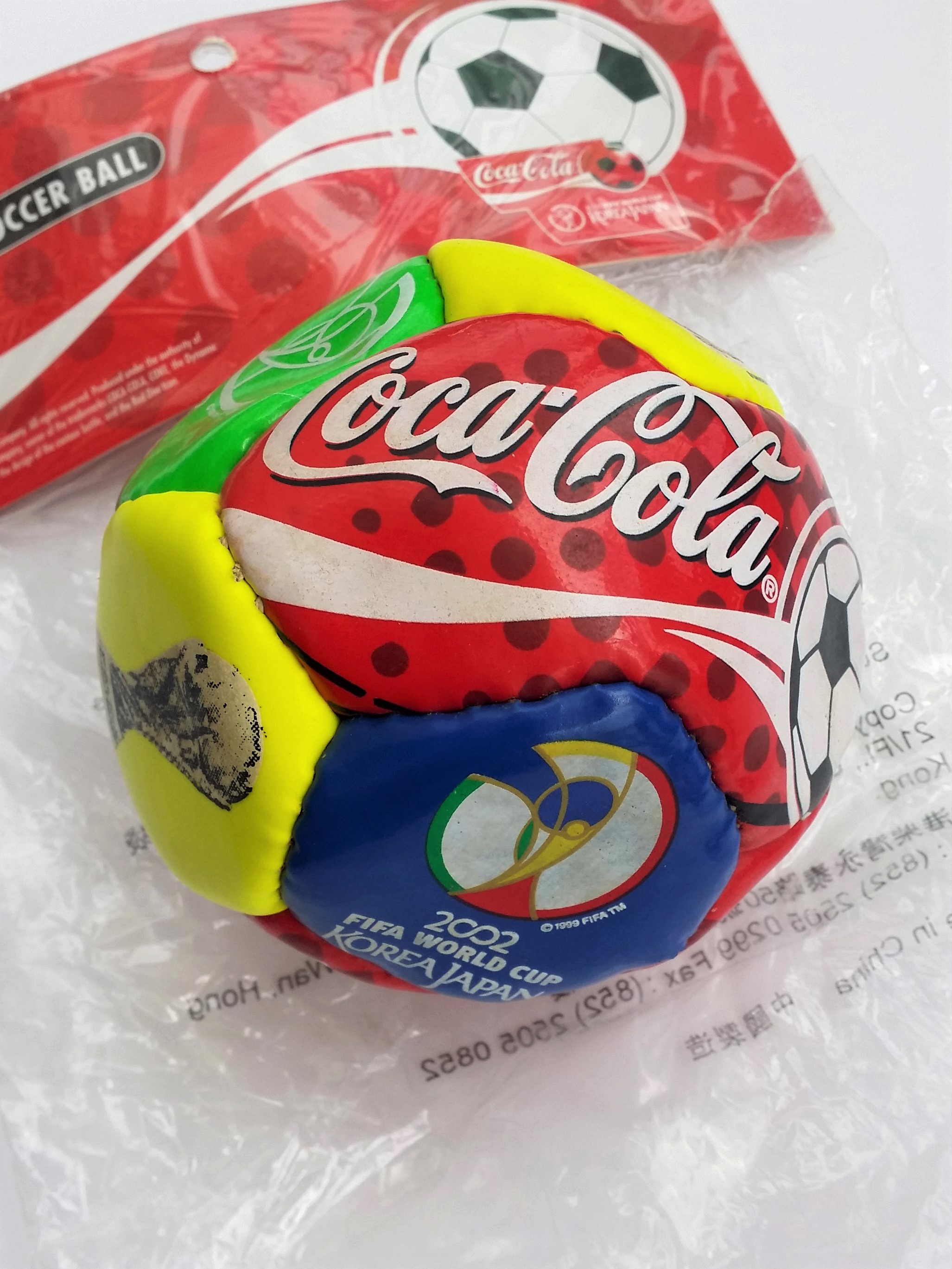 Coca Cola 2002 Fifa World Cup Korea Japan 4" Mini Soccer Ball Football Set Of 2