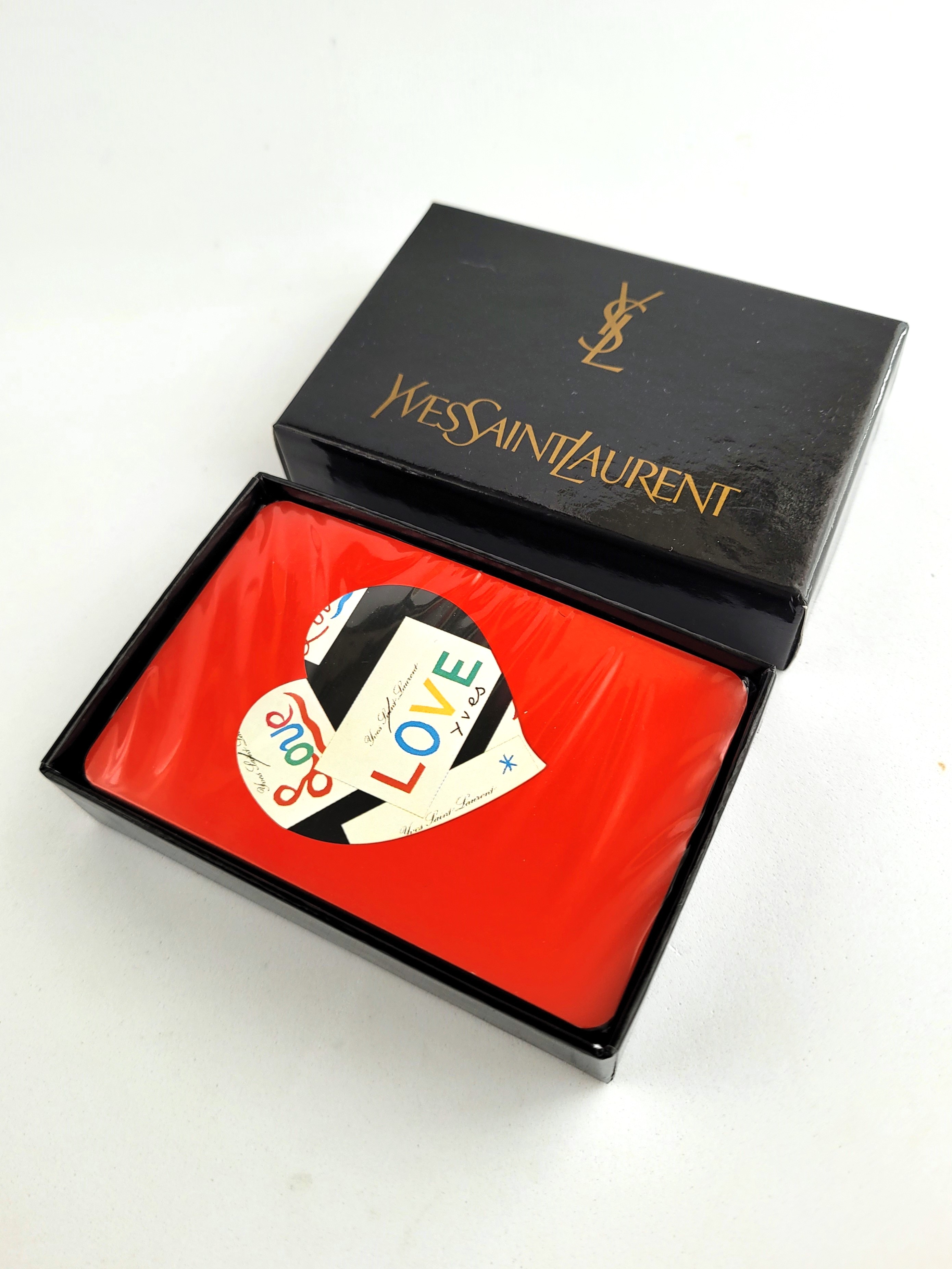 Yves Saint Laurent YSL "LOVE 1990" Playing Cards w/ Box - Rare Vintage Sealed