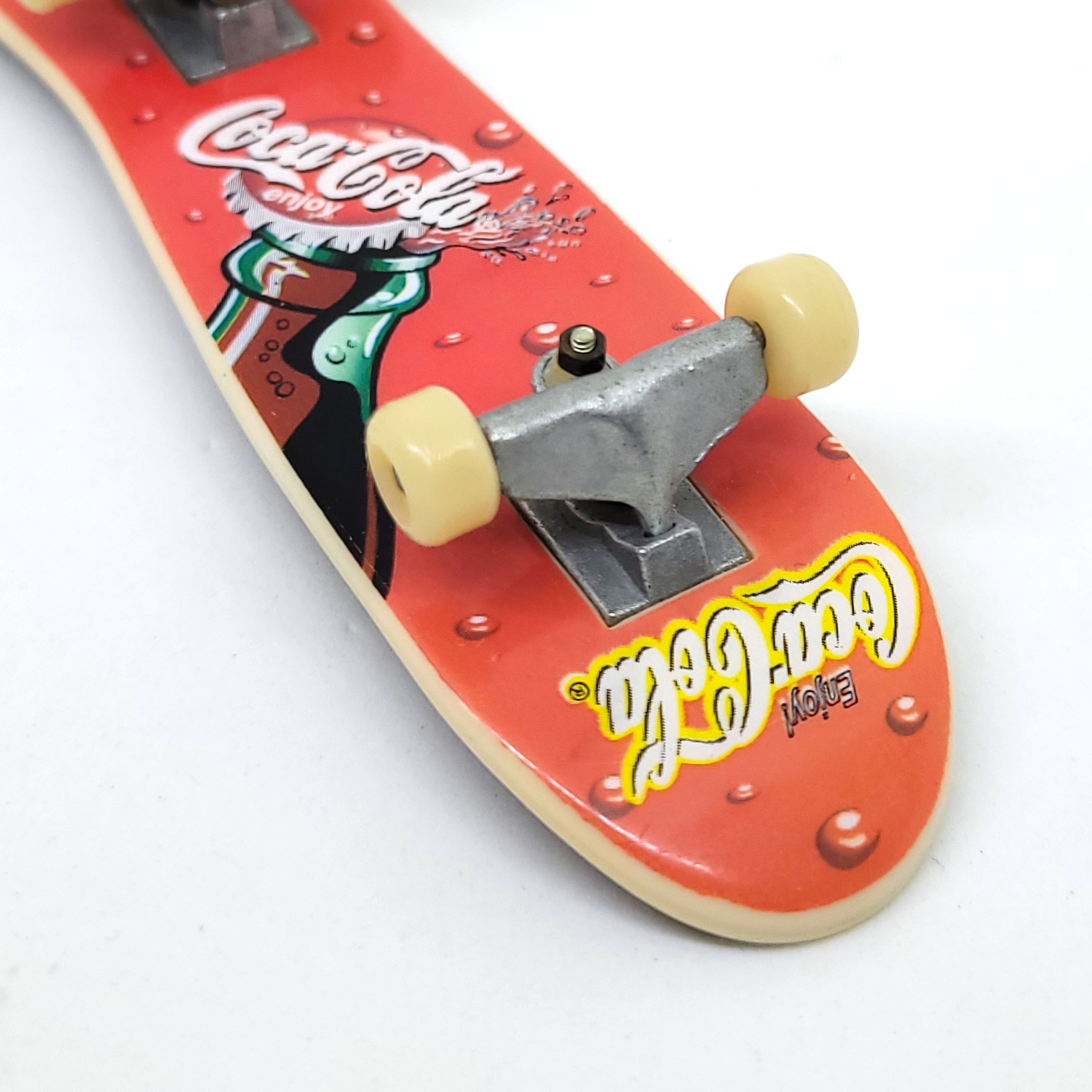 Coca Cola Mini Skateboard Keychains / Fingerboard Toys - 1990s Factory Sealed Hong Kong Exclusive