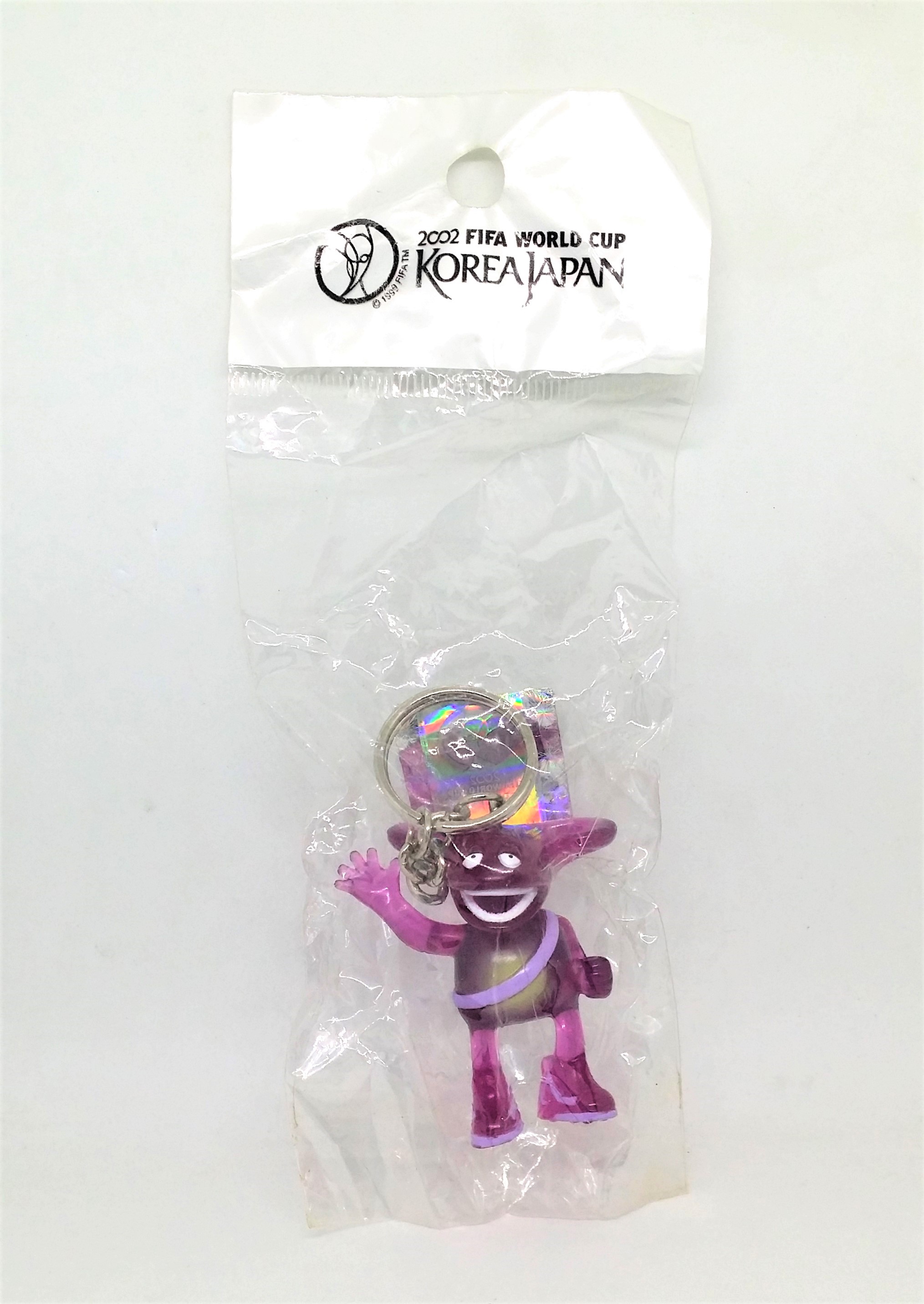 2002 Fifa World Cup Korea Japan Mascot KAZ Clear Figure Keychain Key Ring New