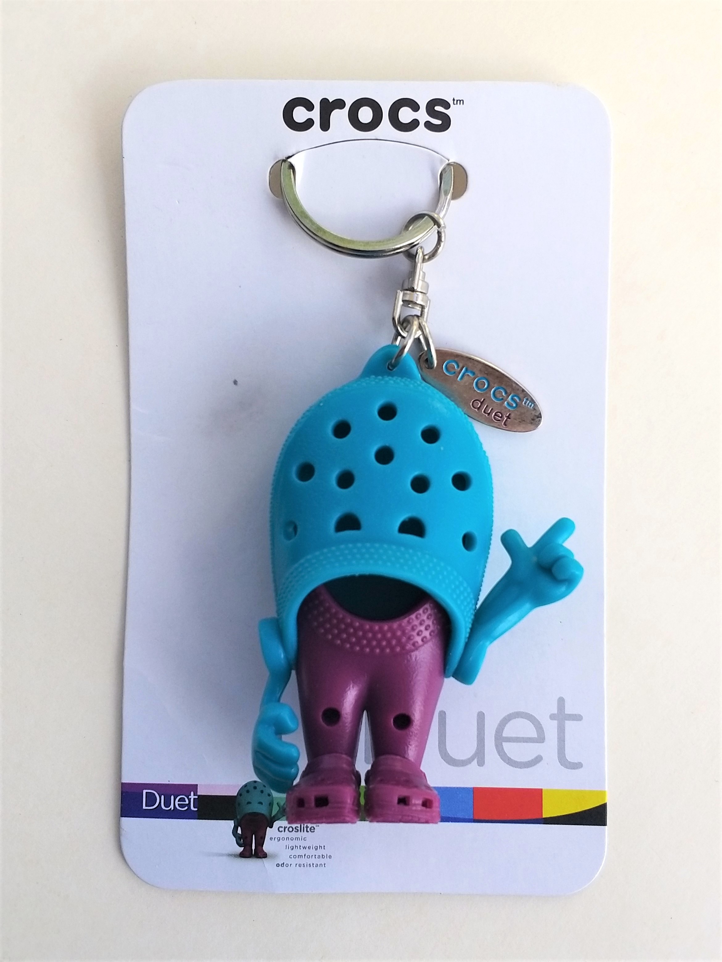 CROCS Croslite Guy Figure Keychain (Duet) 3" Key Ring