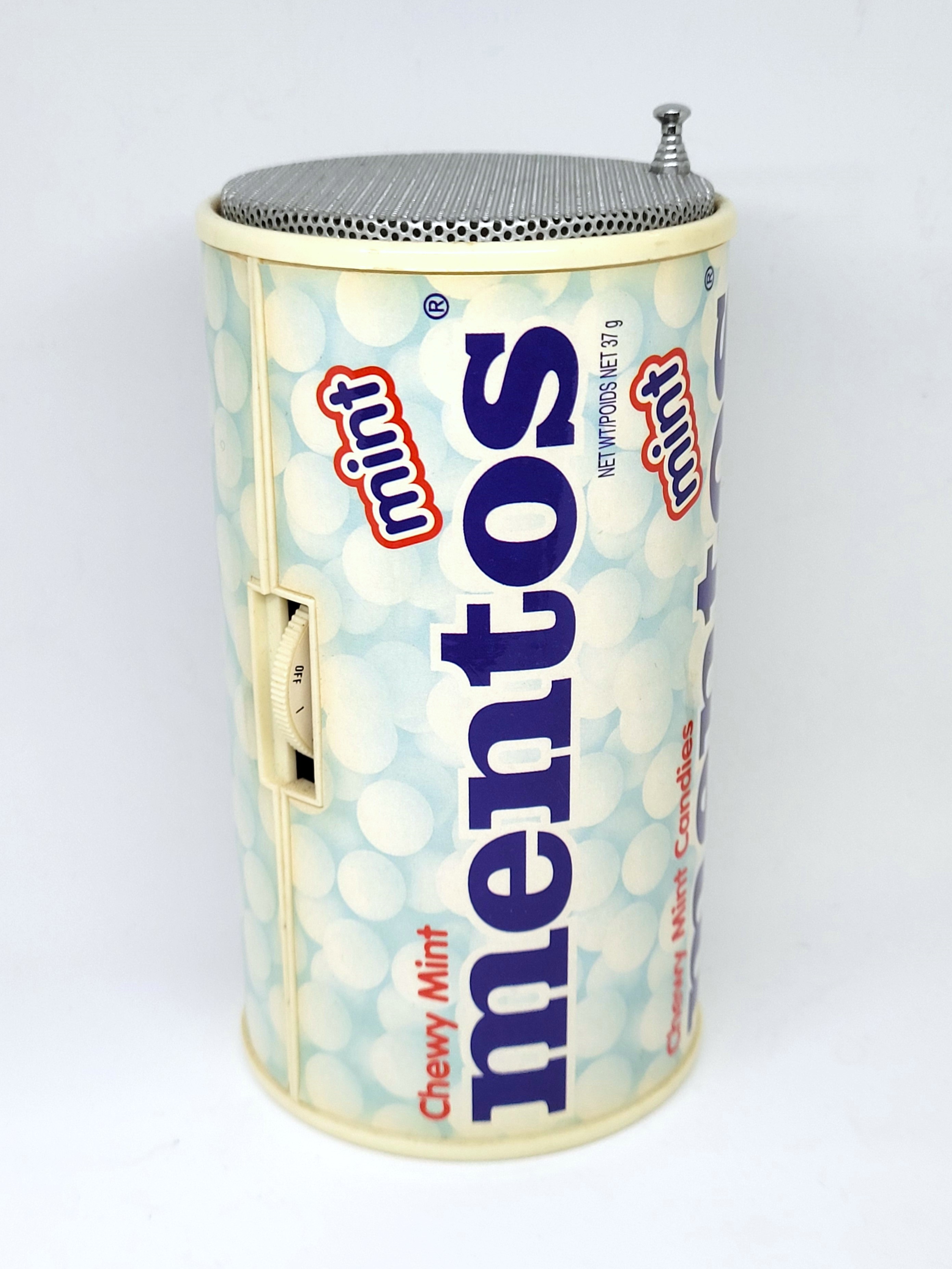 Mentos Can Shaped AM/FM Radio - Rare Vintage Tested & Working