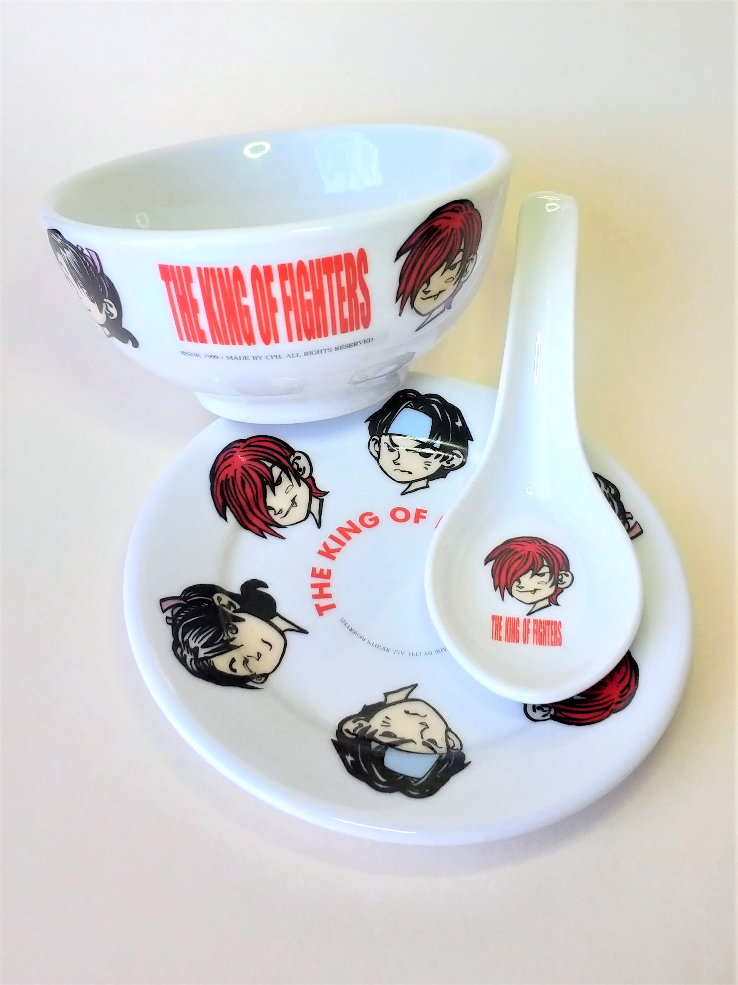 The King Of Fighters Ceramic Tableware (Plate / Bowl / Spoon) - 1999 SNK KOF Hong Kong Comics