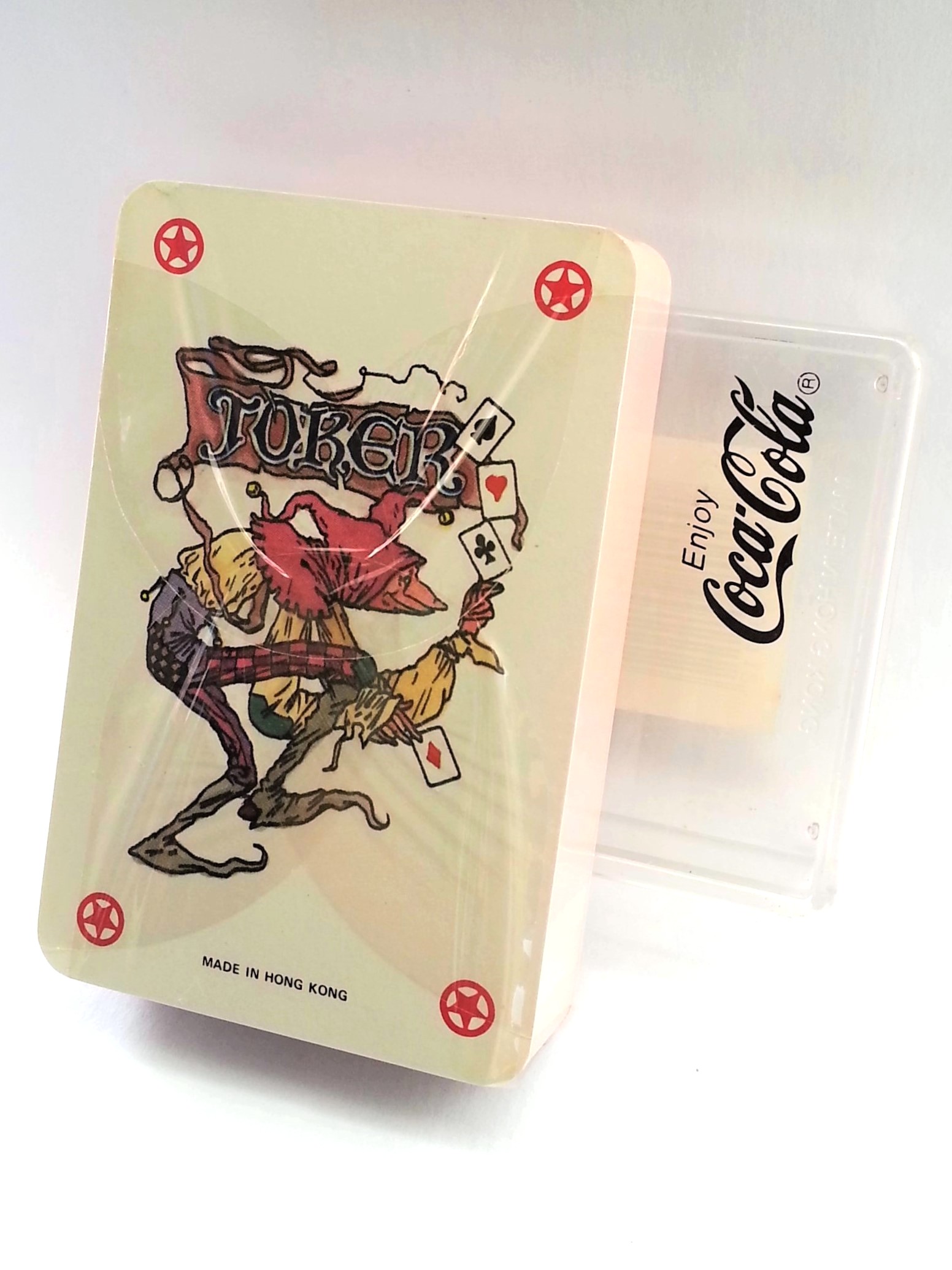 Coca Cola Polar Bear w/ Bottle Playing Cards In PVC Case - 1990s Made in Hong Kong