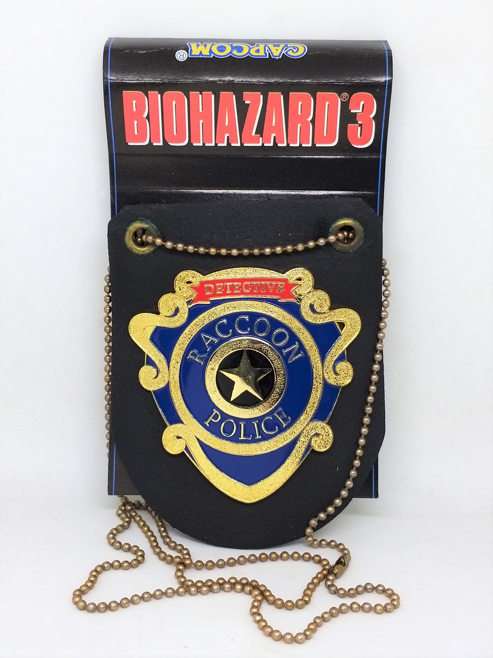 BIOHAZARD 3 Detective Raccoon Police Metal Badge - 1998 Capcom Resident Evil Hong Kong Comics