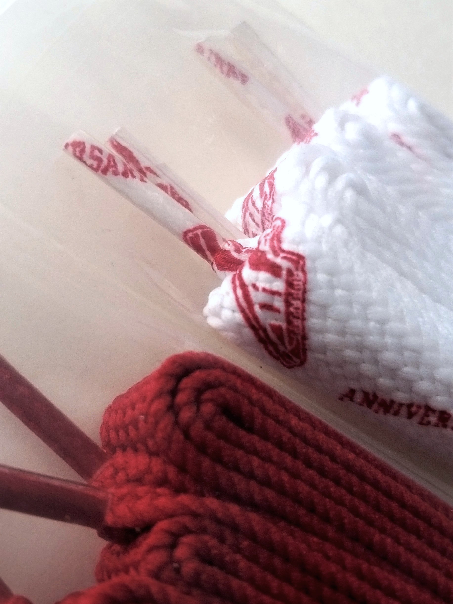 Adidas Superstar 35th Anniversary Shoelaces 2 Pairs (Red / Red & White) - 2005 Brand New