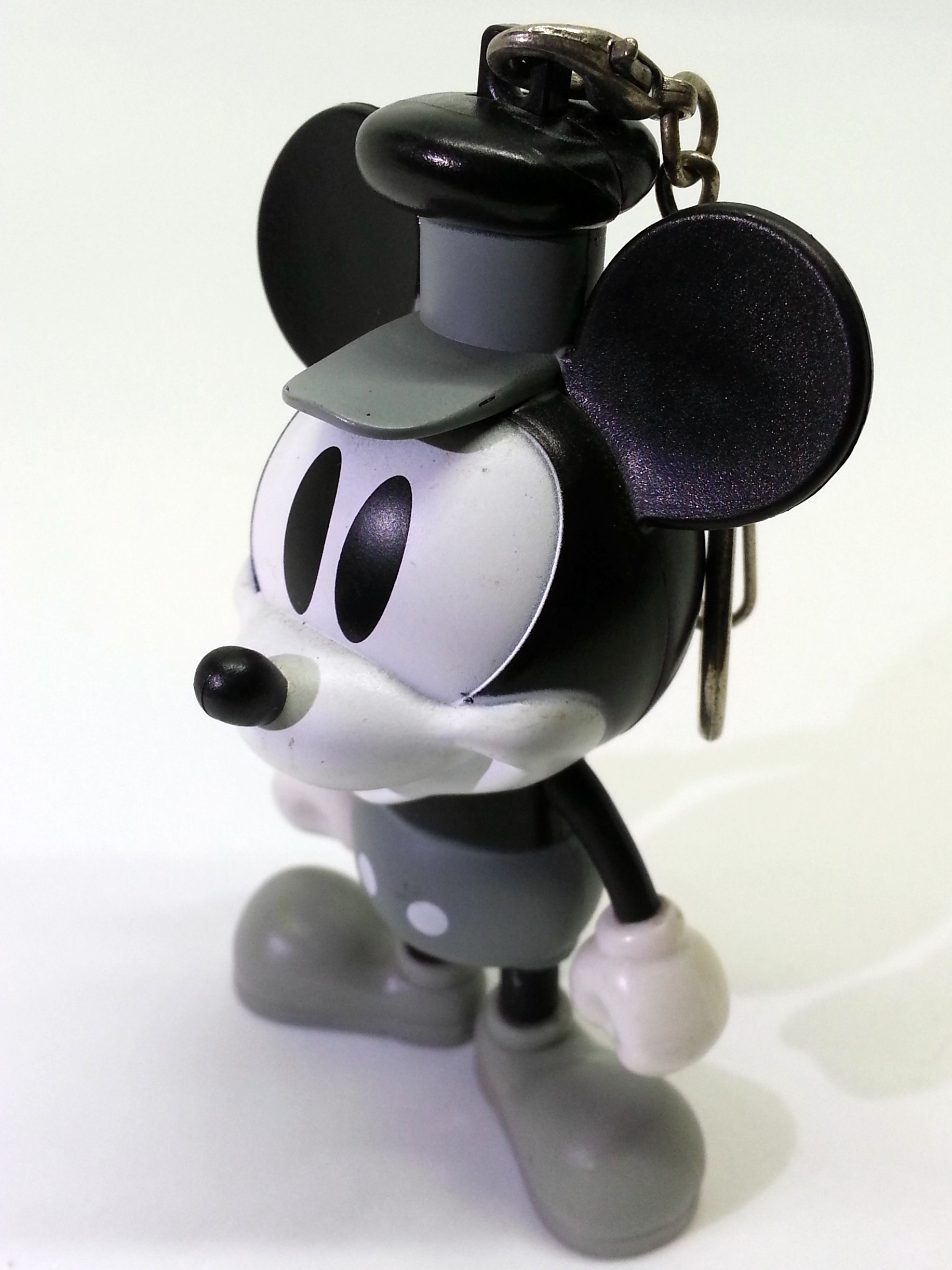 Disney 90th Anniversary B&W Mickey Mouse Figure Bag Charm Keychain
