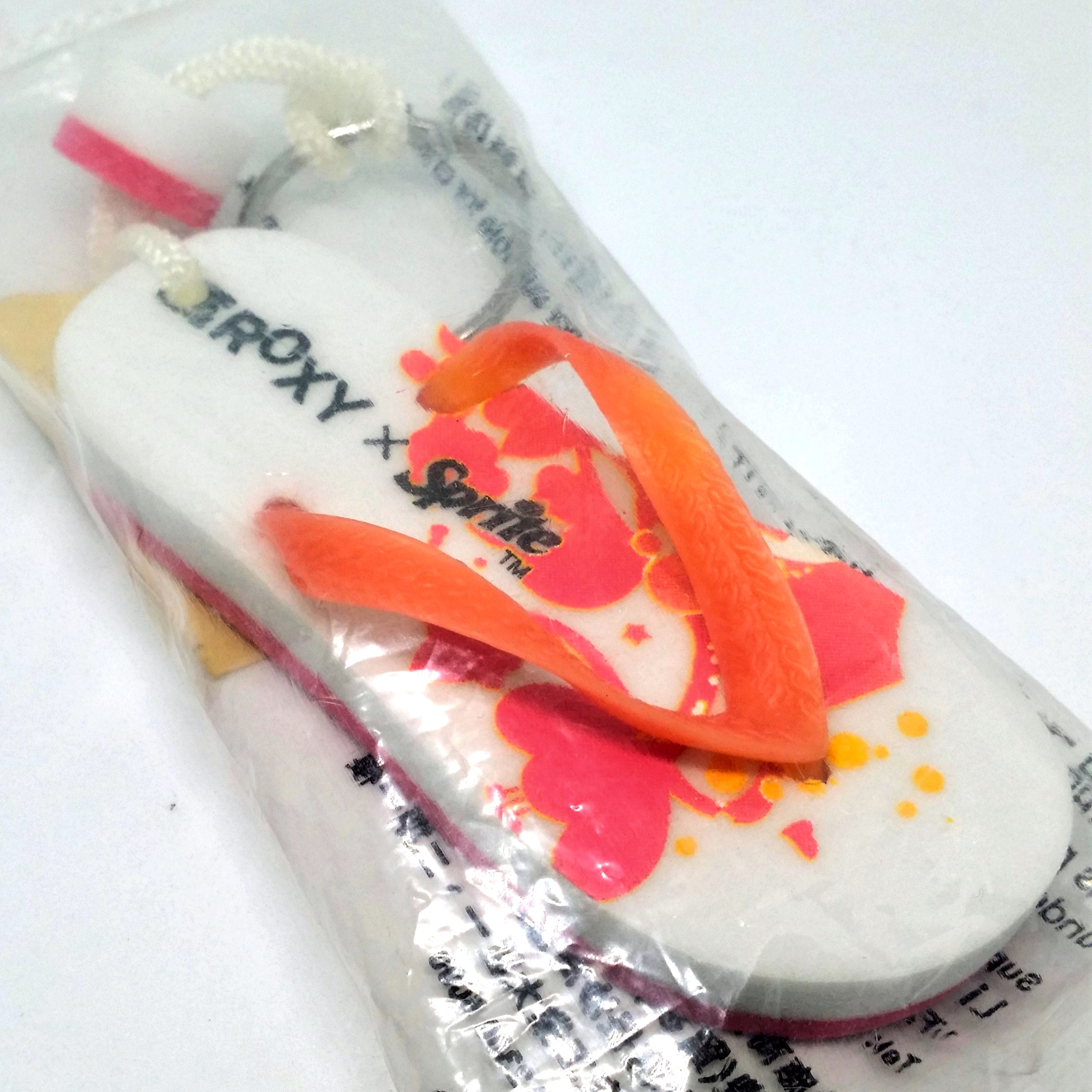 Sprite x ROXY Slipper Keychain / Key Ring / Bag Charm - 2007 Factory Sealed
