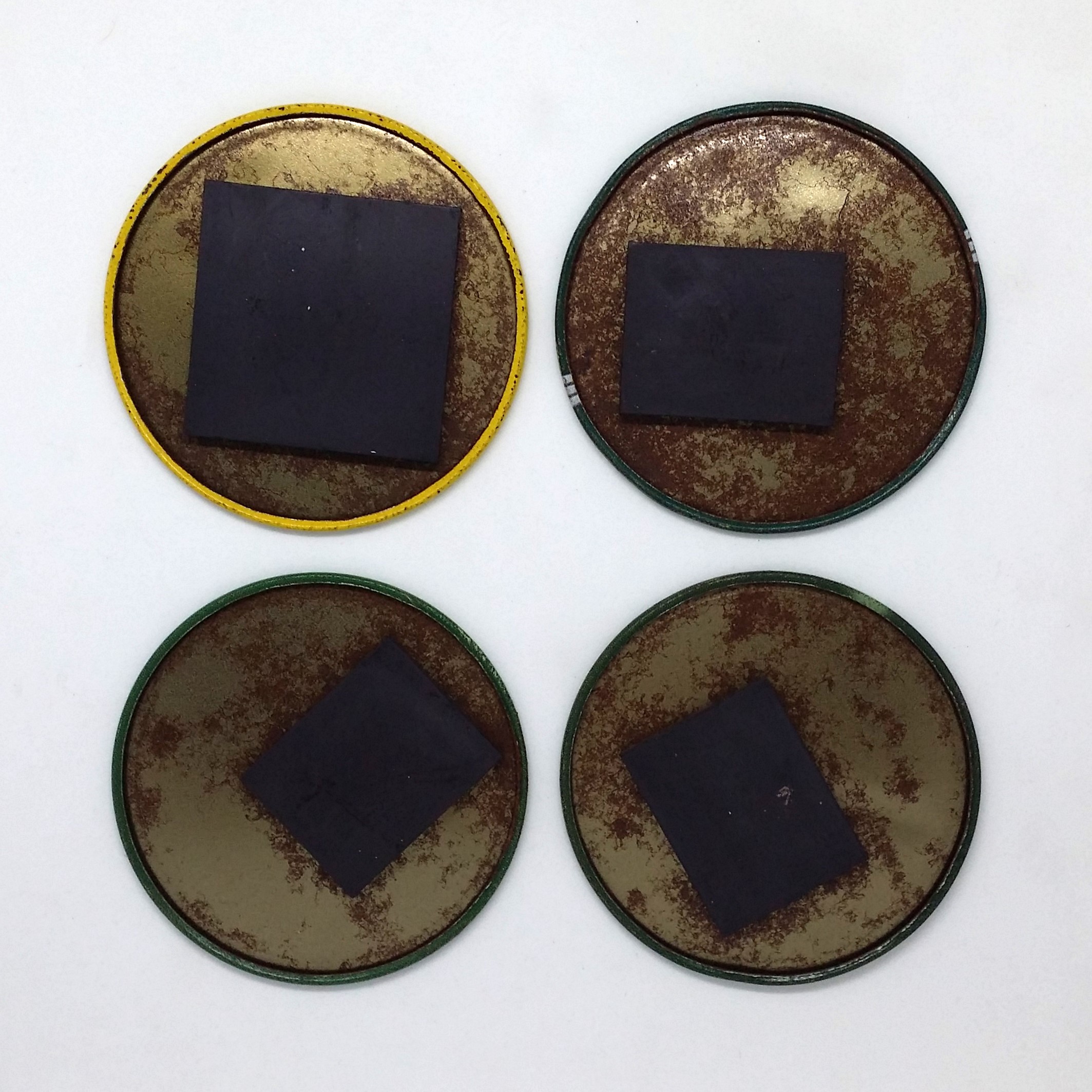 Coca Cola Round Metal Fridge Magnet Set Of 4 - Vintage 1990s