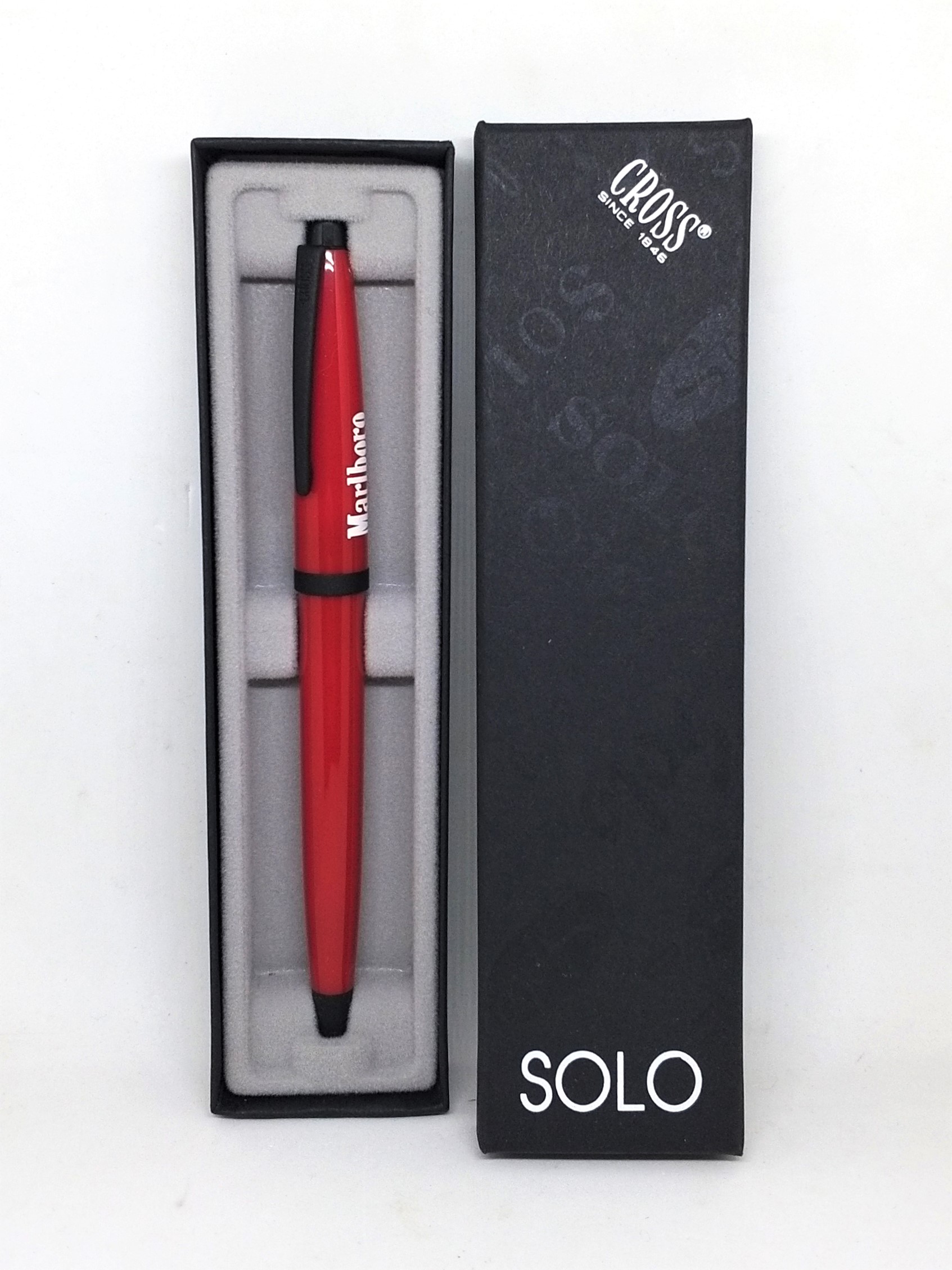 Marlboro x Cross Solo Red Ballpoint Pen w/ Black Trim - 1994 New In Box