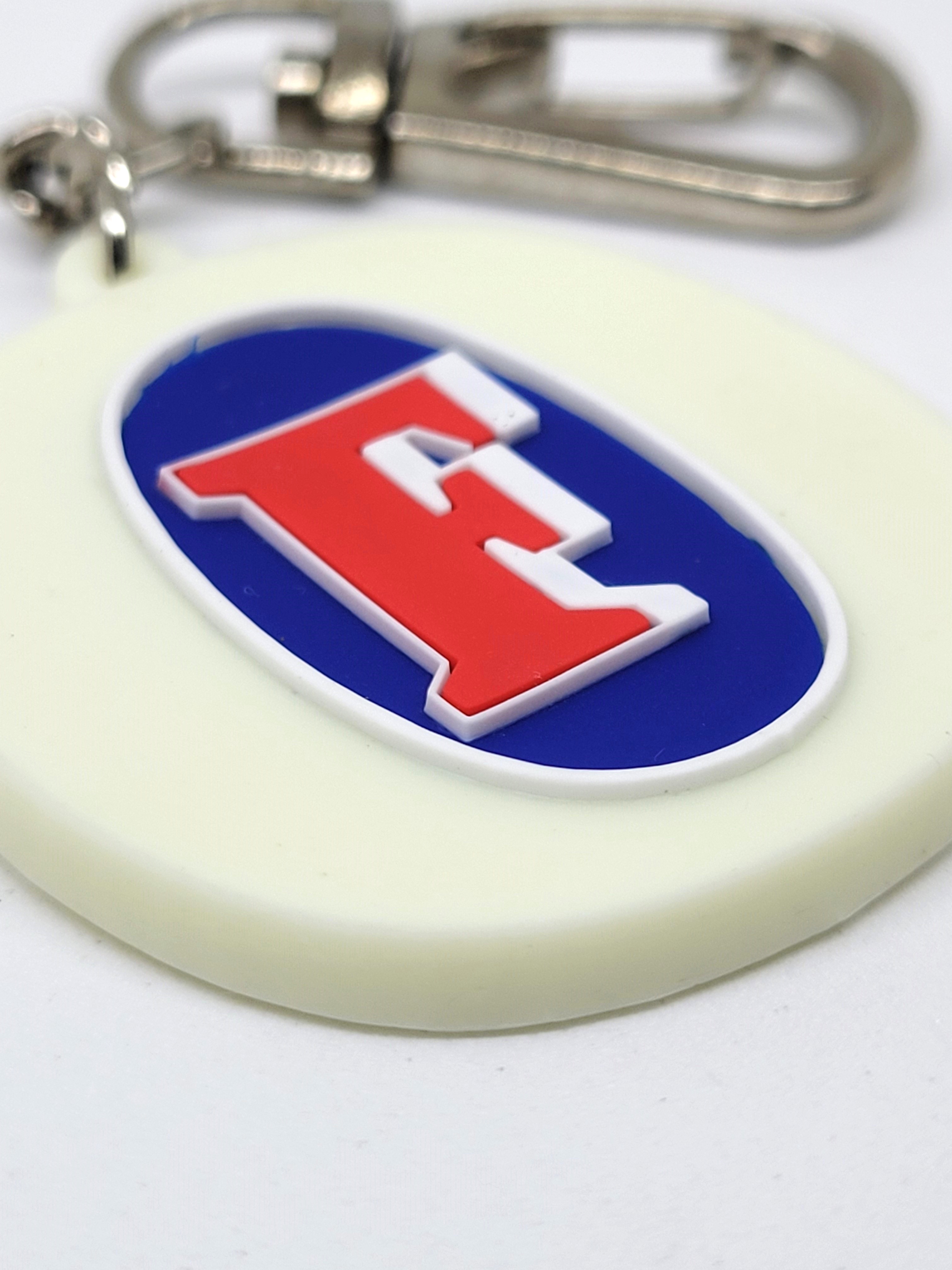 Foster's Beer Glow In The Dark Rubber Keychain - Vintage Unused Key Ring