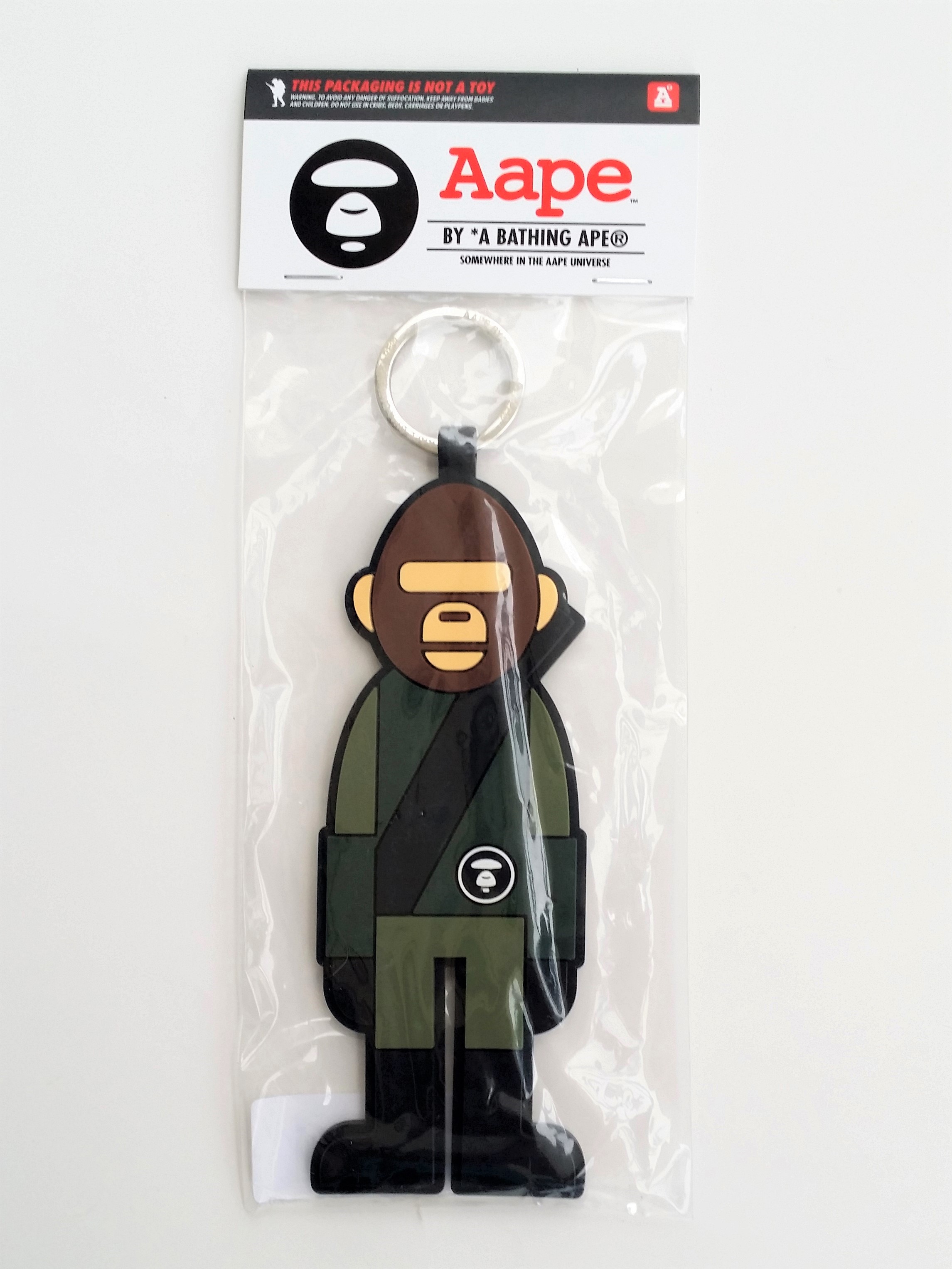 A BATHING APE Bape Aape Soldier Keychain Key Ring - Brand New