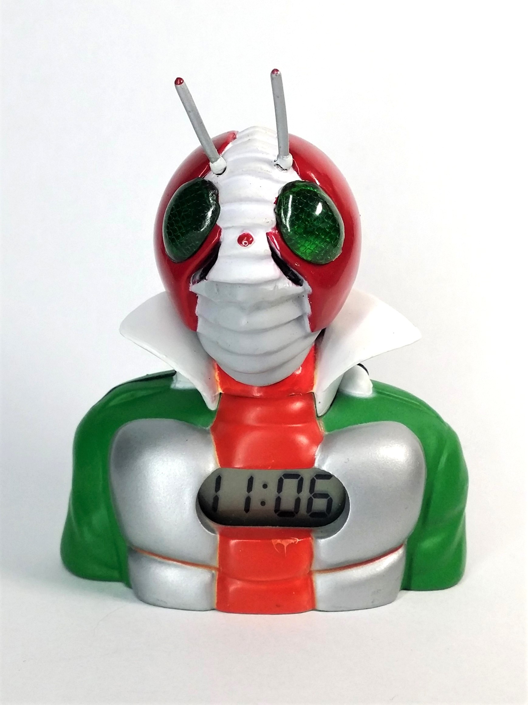 Kamen Rider V3 Bust Mini Digital Clock - 2002 TOEI Japanese Anime Masked Rider