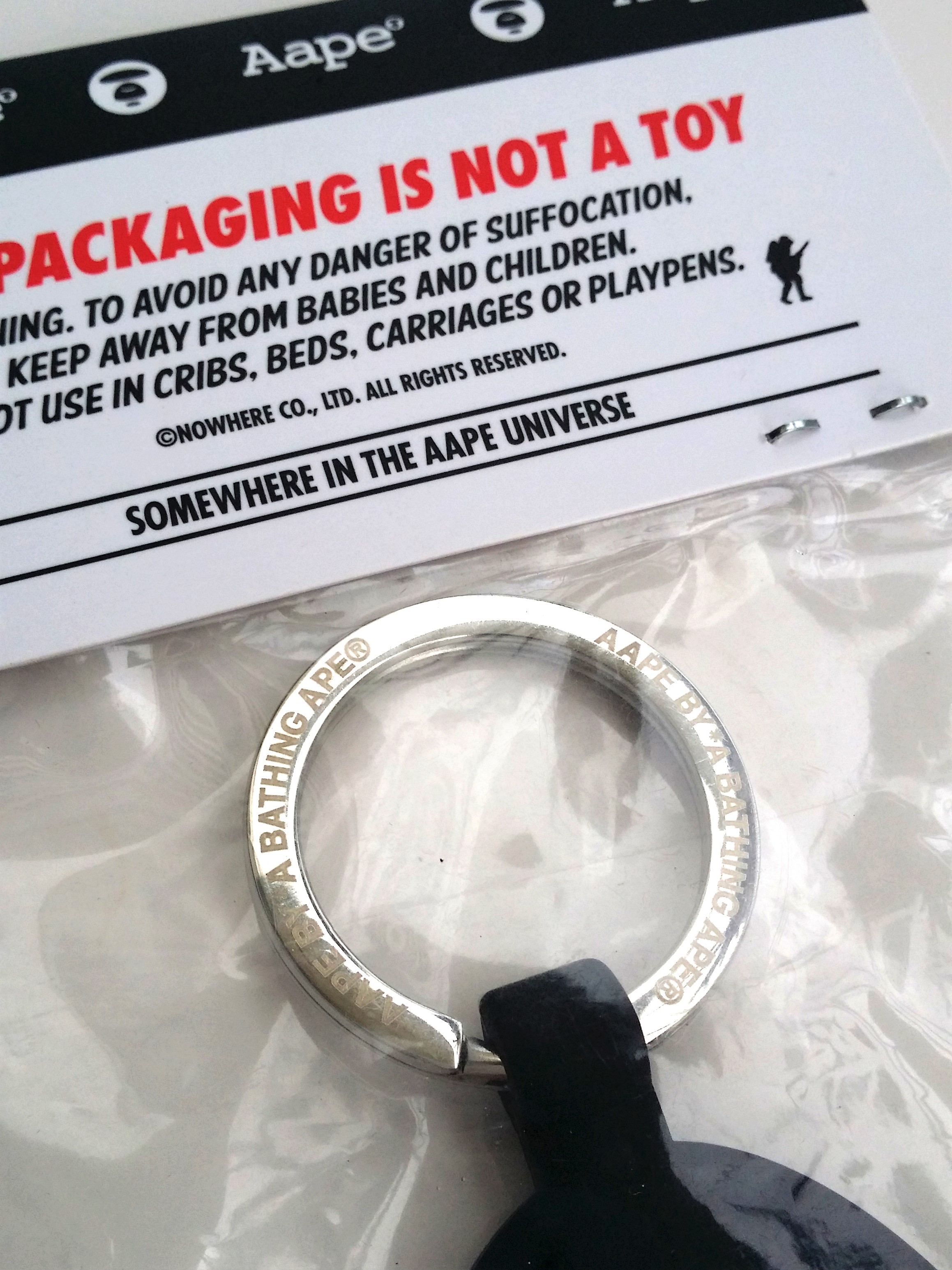  A BATHING APE Bape Aape Soldier Keychain Key Ring - Brand New