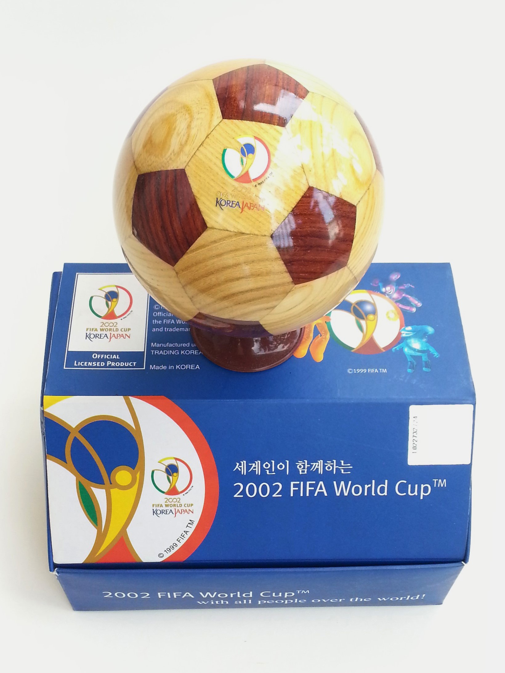 2002 Fifa World Cup Korea Japan Decorative Wooden Soccer Ball Football