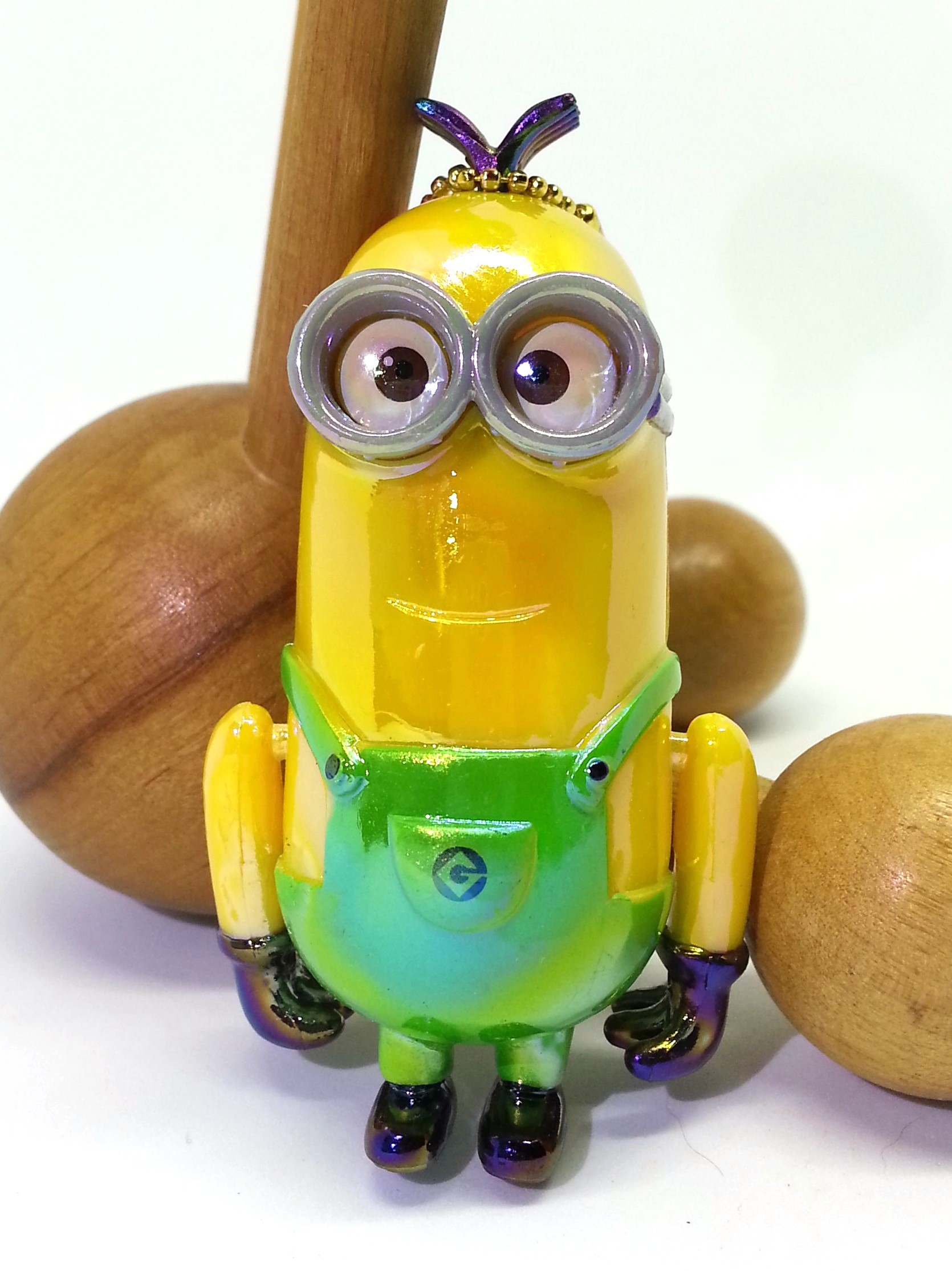 Despicable Me Minion TIM Iridescent Jointed Figure Charm Keychains - 2010 From Japan