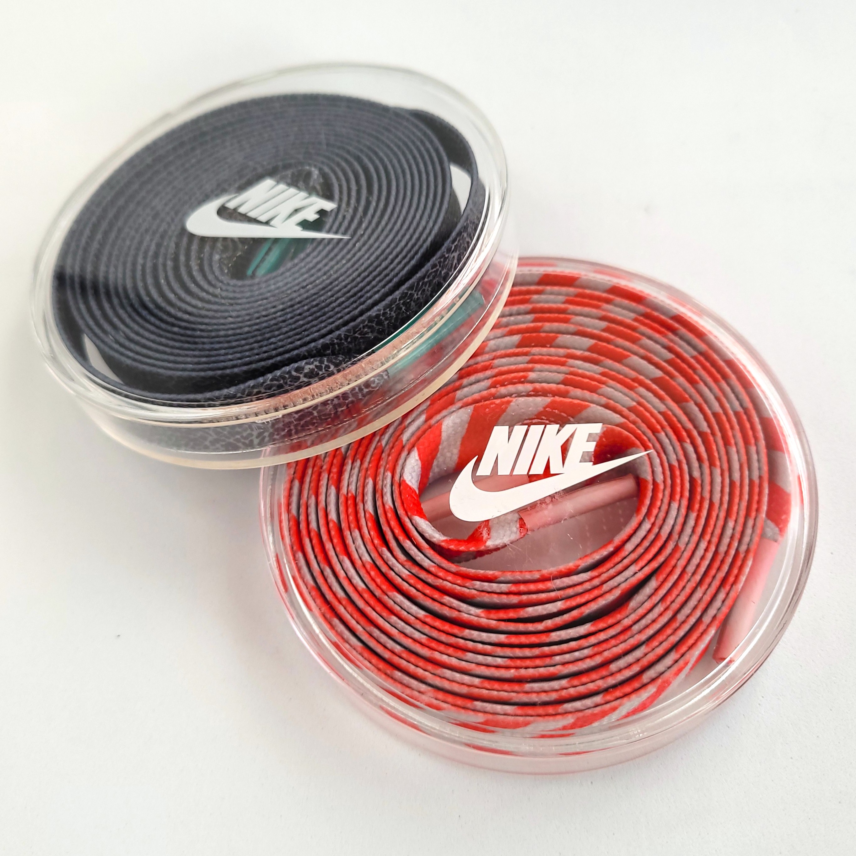 Nike "KISS MY AIRS" Shoelaces w/ Round Plastic Box (2 Sets) - 2017 New & Unused NFS