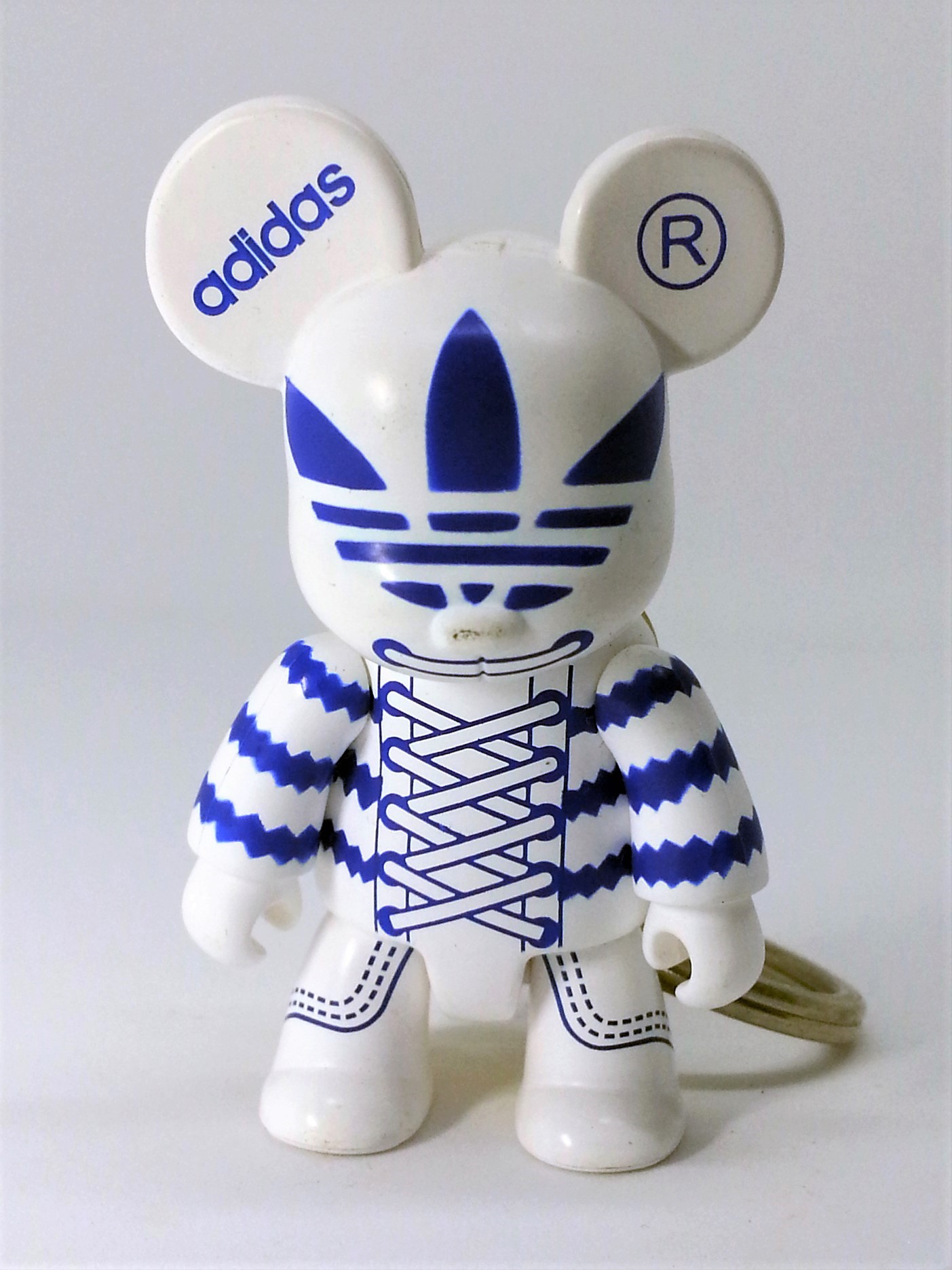 2004 Adidas Originals x Toy2R QEE Adicolor (Blue & White) Figure Keychain