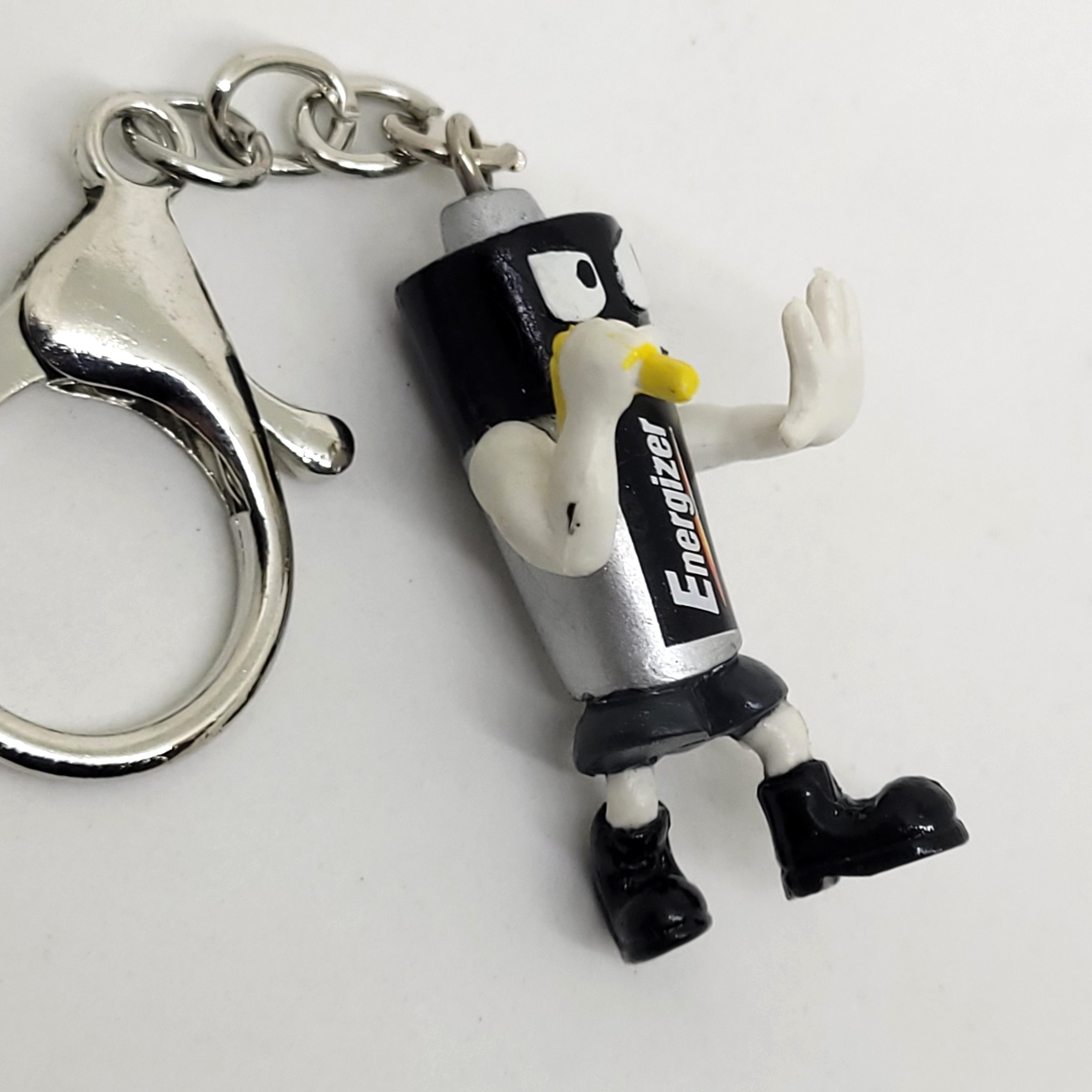 Energizer Battery Mascot Keychain (Bruce Lee Nunchaku Pose) - 2000s Mr. Energizer