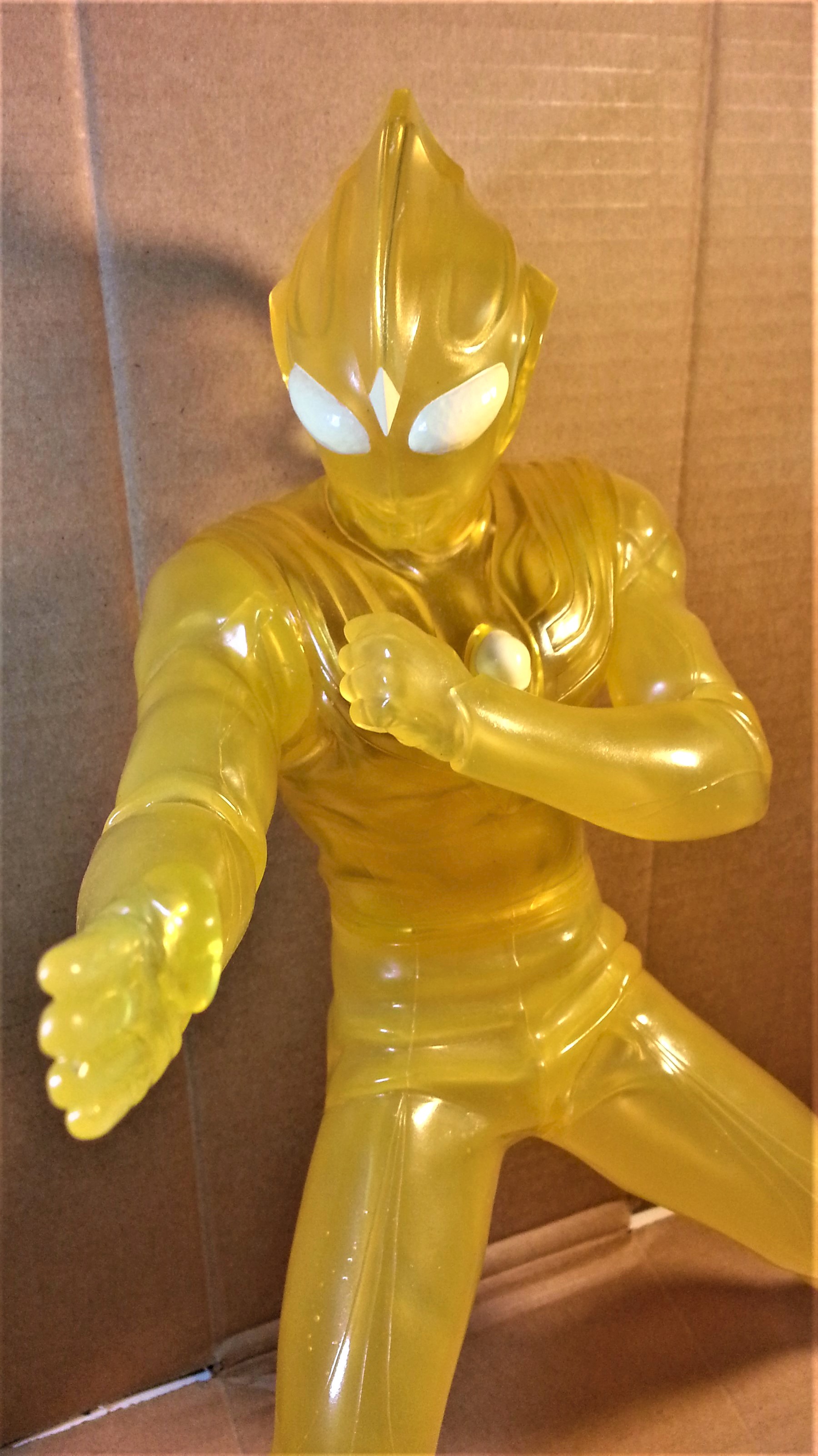 Ultraman Tiga Clear Vinyl 14" Figure - 2001 Banpresto Tsuburaya Japanese Anime