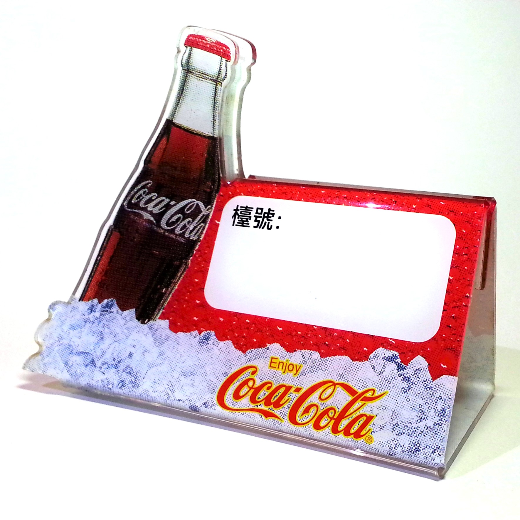 Coca Cola Acrylic Restaurant Table Menu Holder Stand - Rare & Vintage