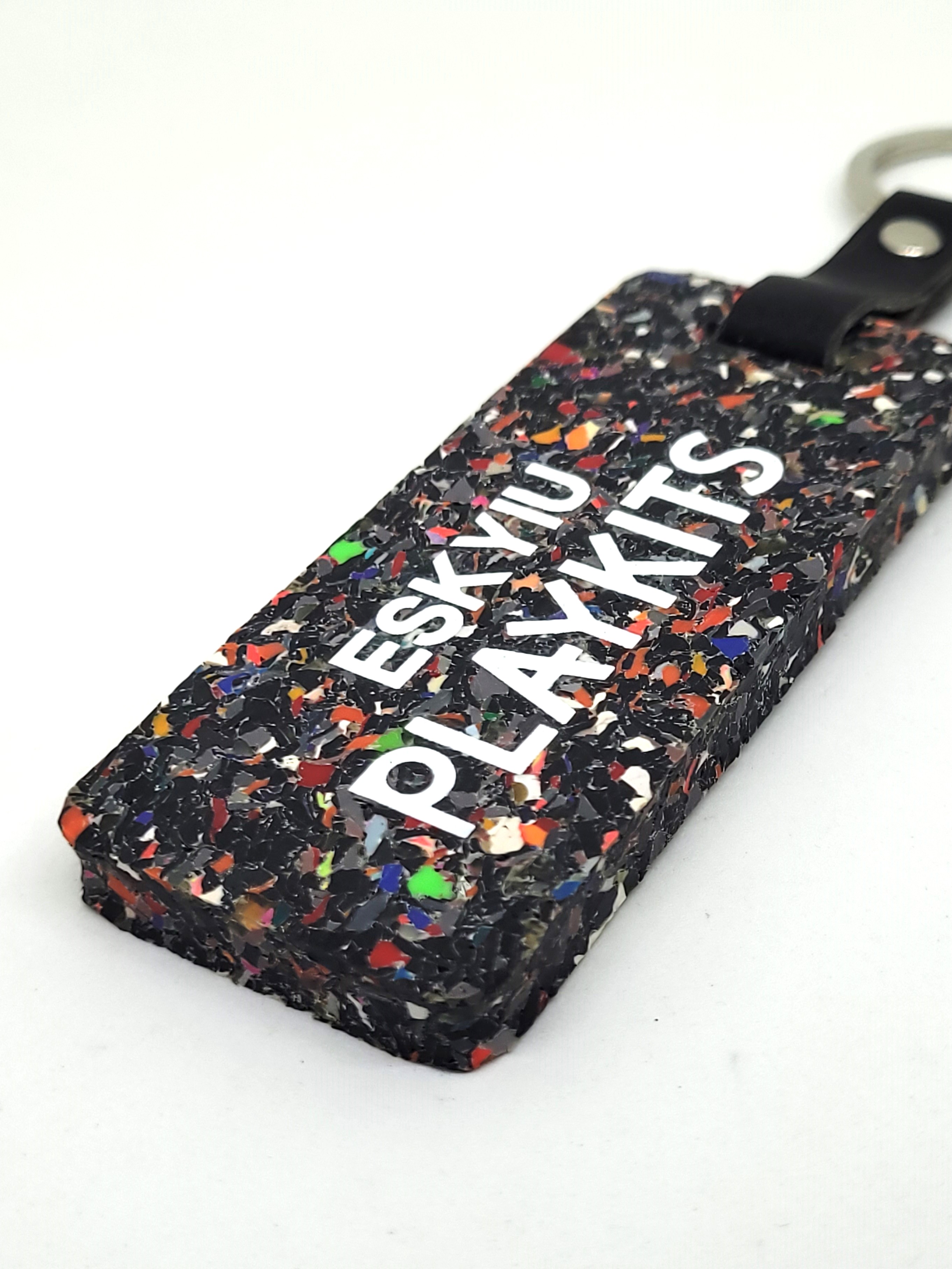 Nike "JUST DO IT" x ESKYIU PLAYKITS Recycled Rubber Keychain Key Ring Unused