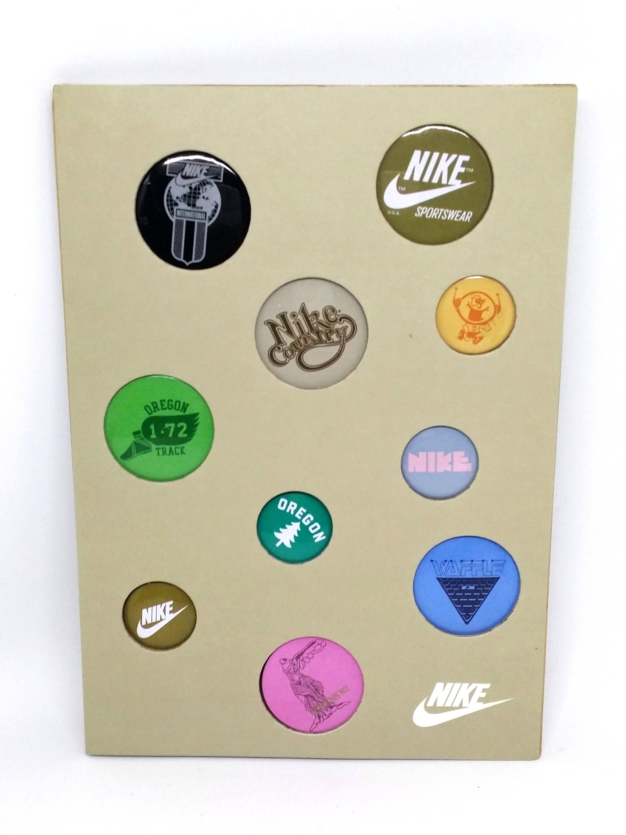 Nike Retro Logo Round Button Badge Set (10-Pack) - 2006 Hong Kong Exclusive