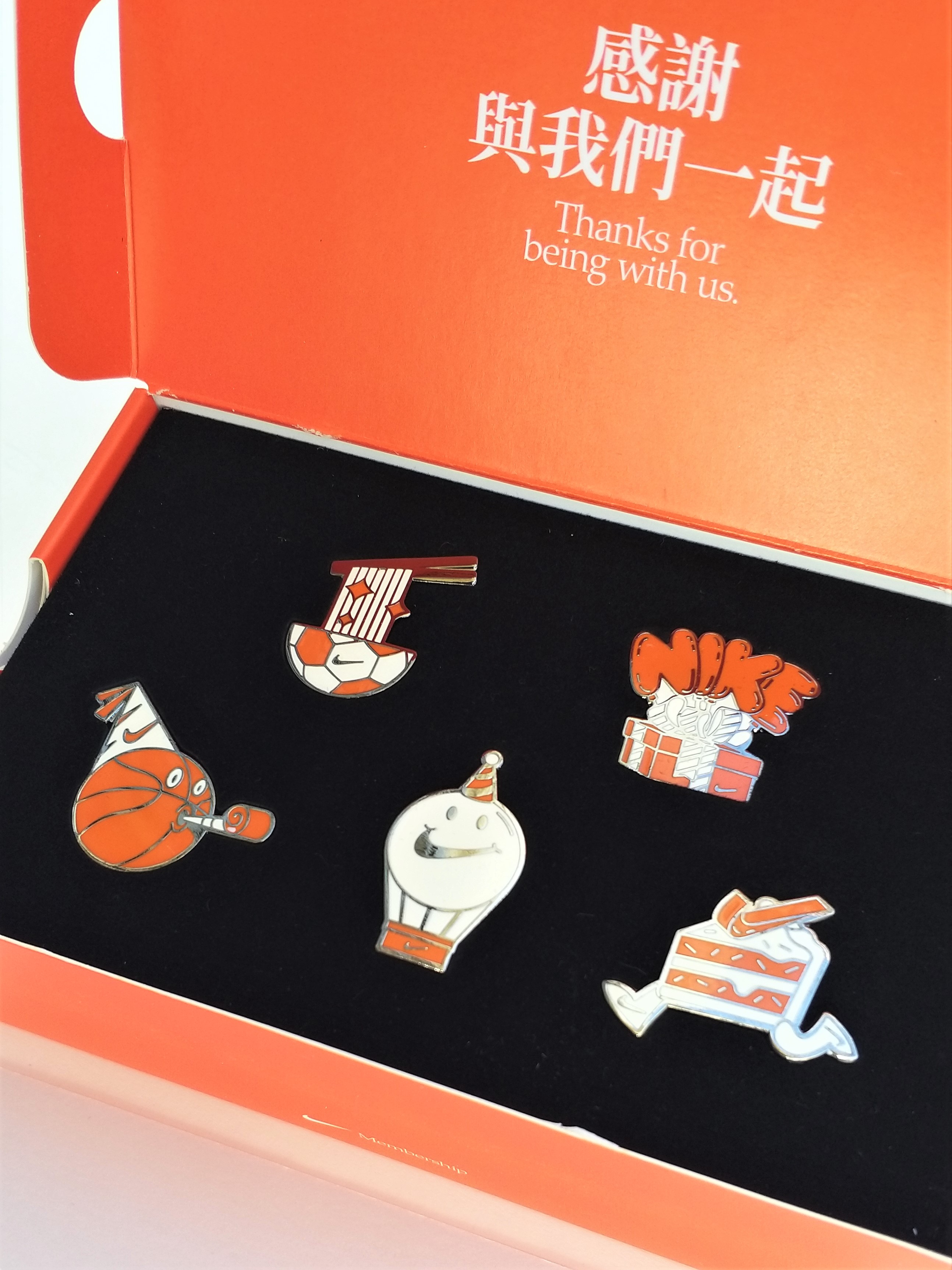 Nike Birthday Pack Pin Badge Set Of 5 - 2022 Hong Kong Exclusive