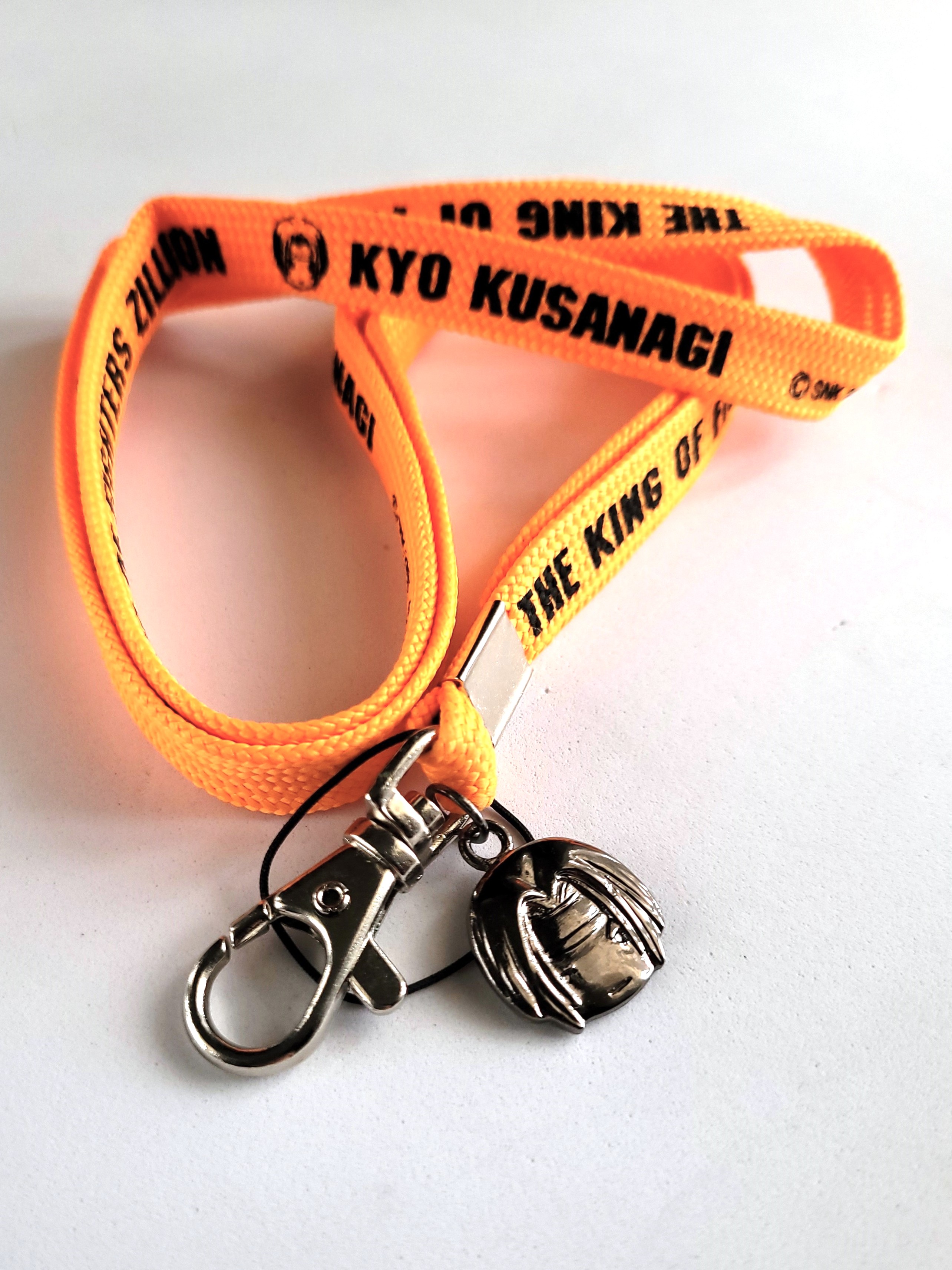 The King Of Fighters Zillion Lanyard w/ Kyo Head Charm - 2000 SNK KOFZ Hong Kong Comics