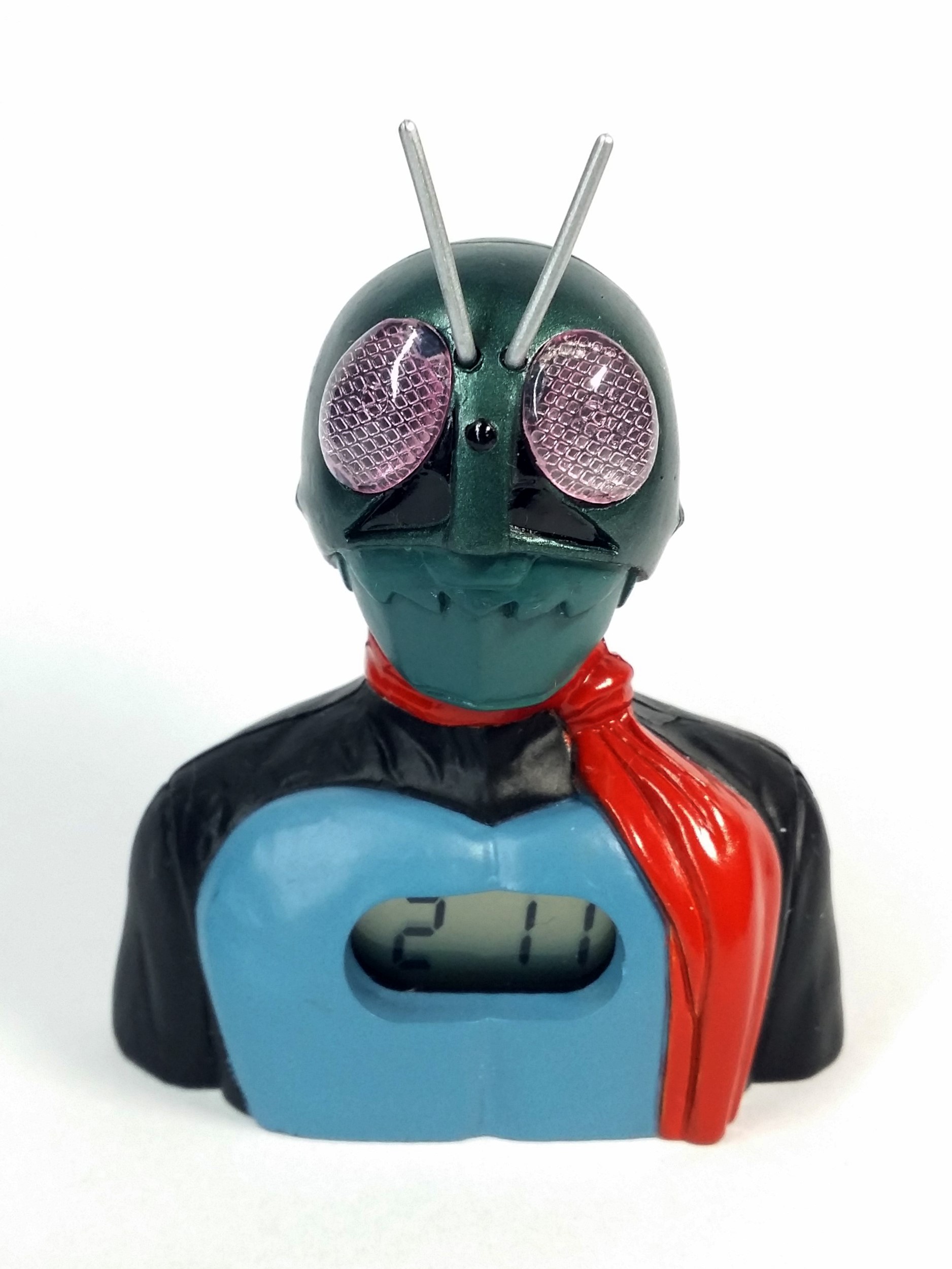 Kamen Rider V1 Bust Mini Digital Clock - 2002 TOEI Japanese Anime Masked Rider