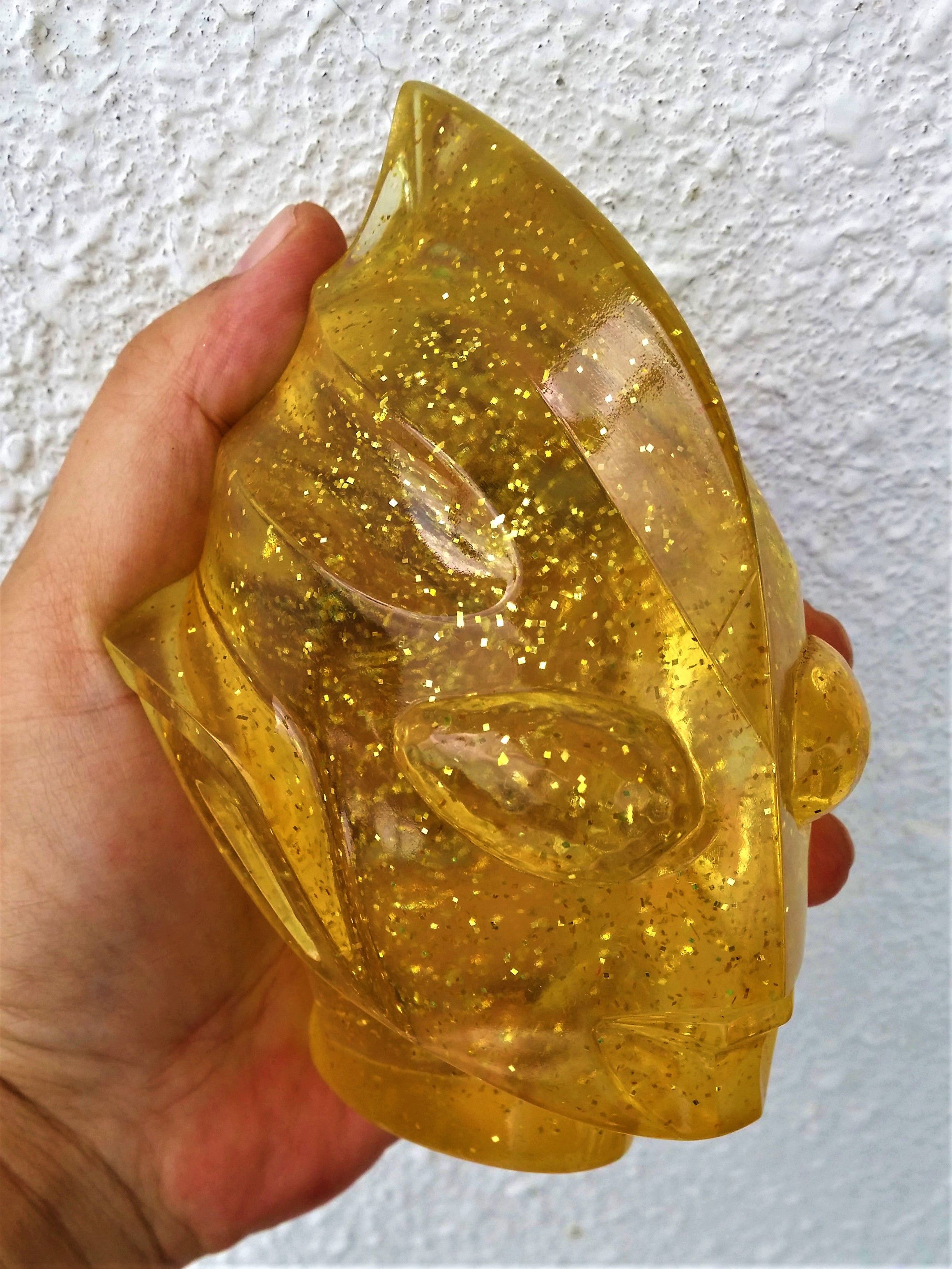 Ultraman Tiga Head Bust Clear Acrylic Gold Glitter - Magic Q Limited Edition NFS