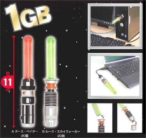 2009 Star Wars Glowing Lightsaber 1GB USB Flash Drive