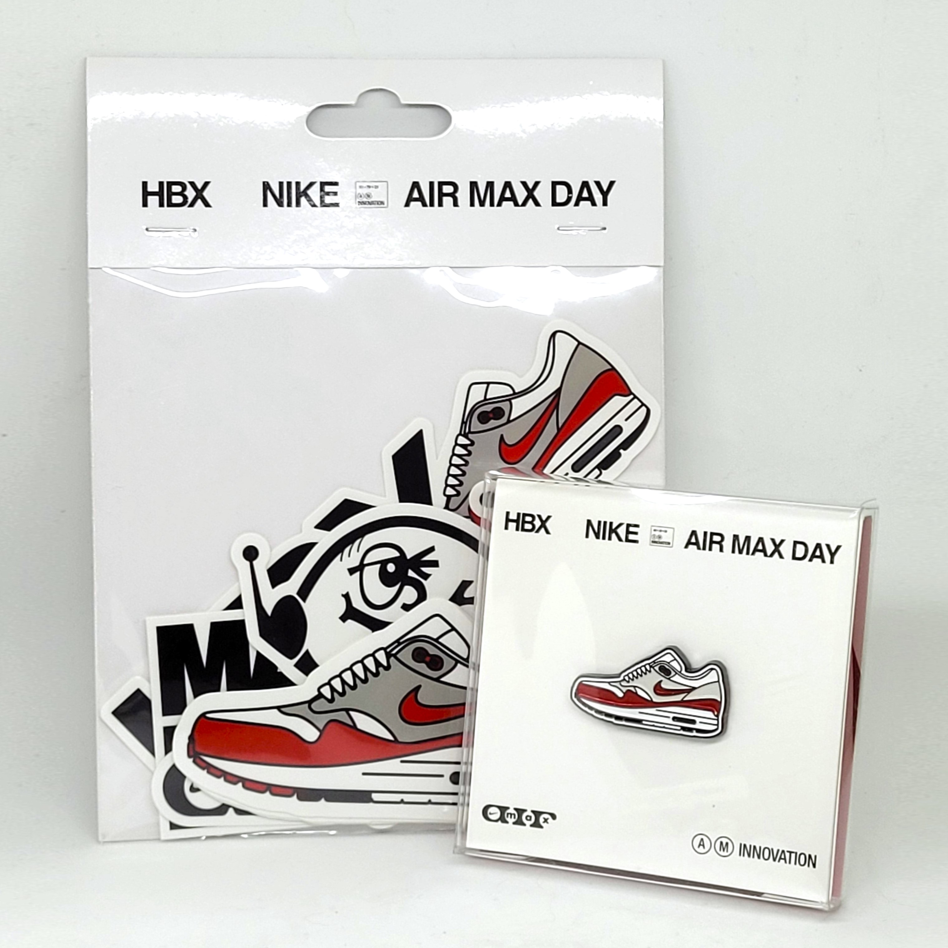 Nike Air Max Day (Air Max 1 Big Bubble) Pin Badge & Sticker Set - 2023 Hong Kong Exclusive