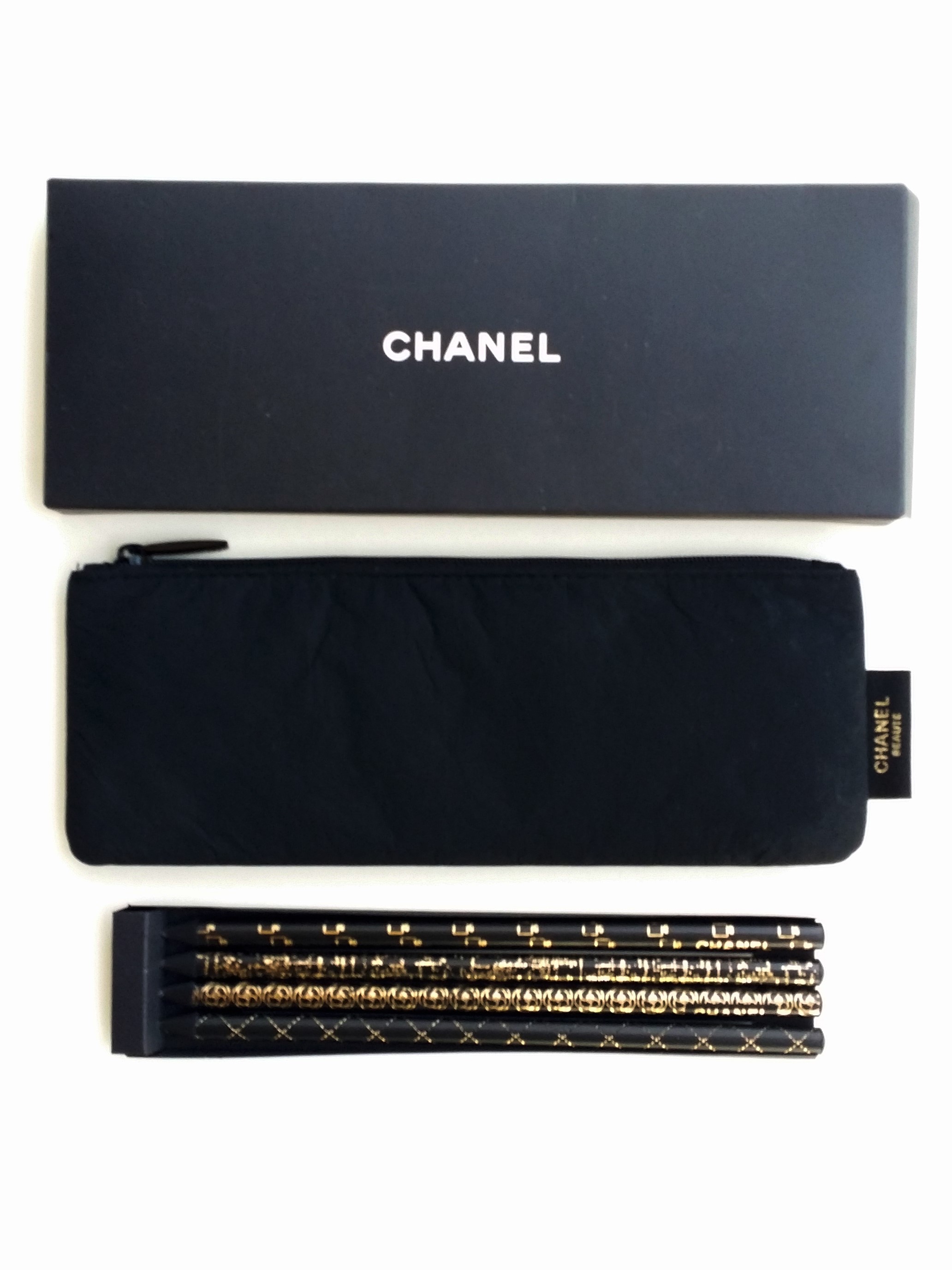 Chanel VIP Gift Set - Pencil x4pcs & Pencil Case (Zipper Pencil Pouch)