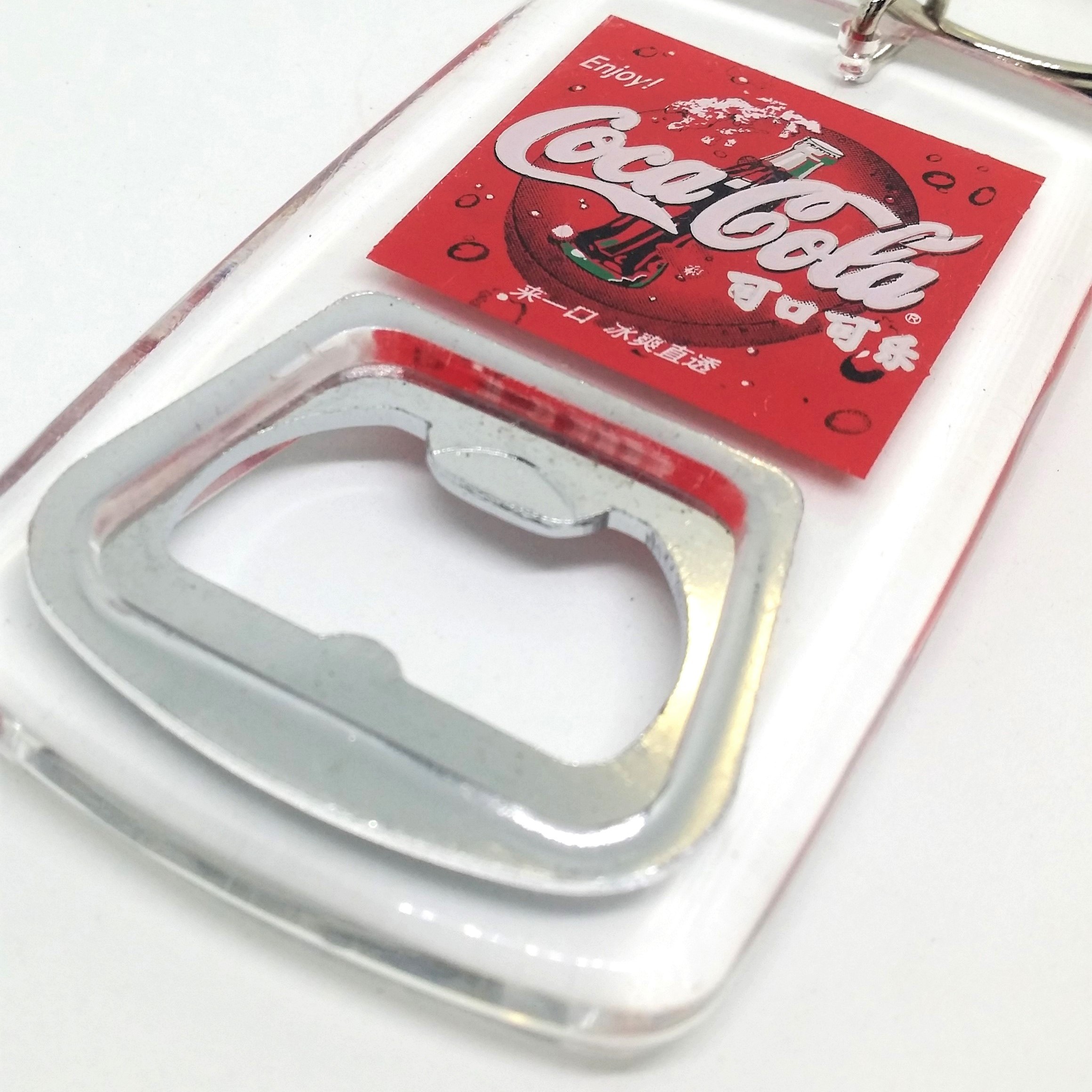 Coca Cola Acrylic Bottle Opener Keychain