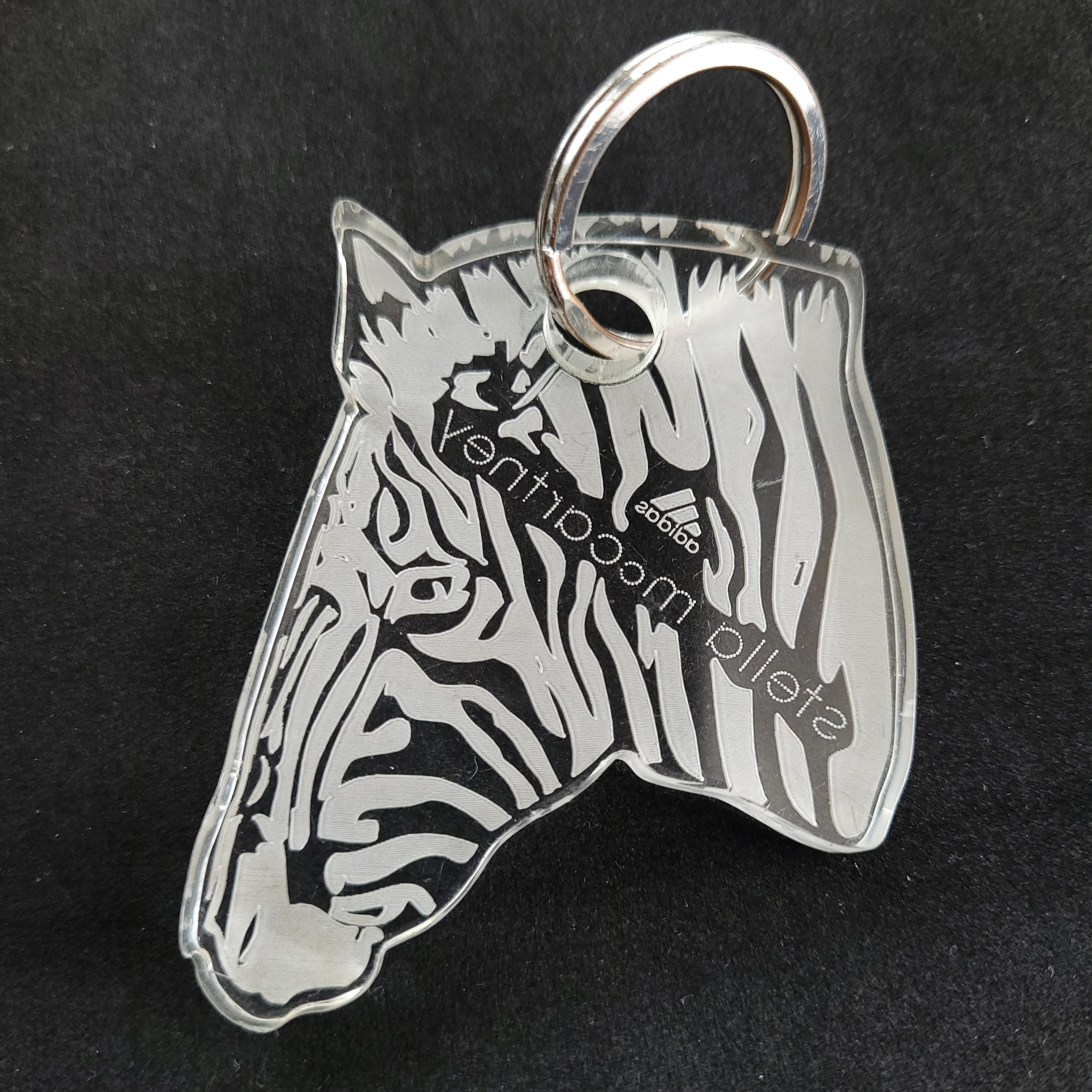  Adidas x Stella McCartney Zebra Acrylic Keychain Key Holder