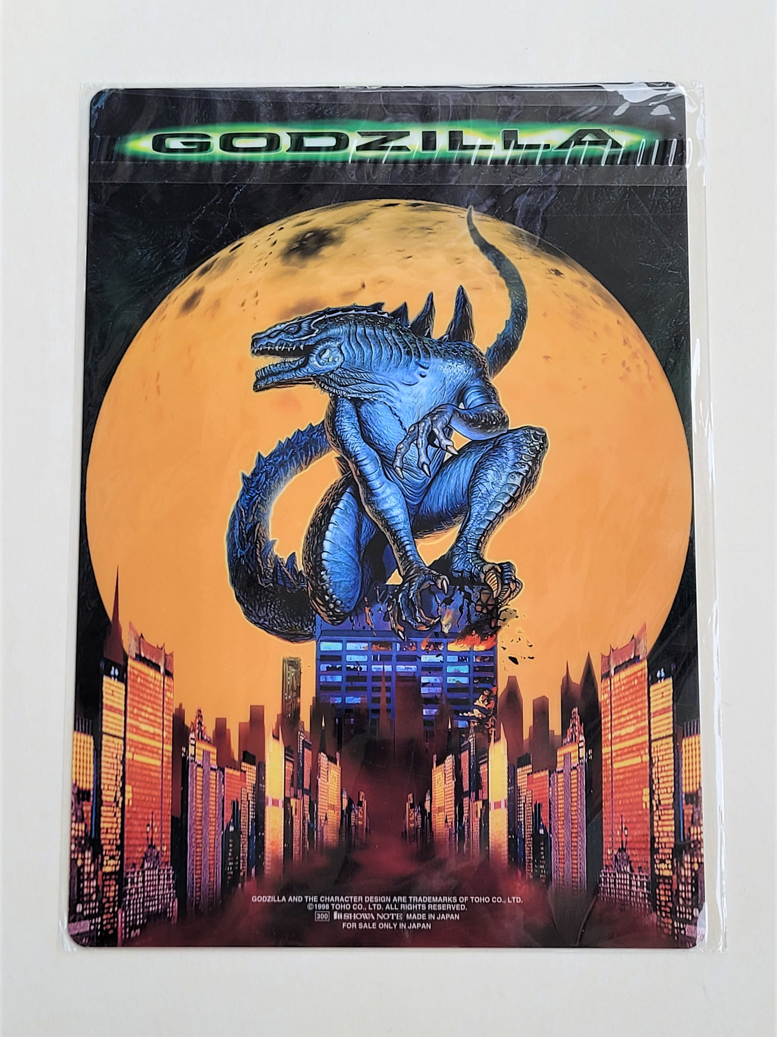 Godzilla Double Sided Pencil Board Shitajiki - 1998 TOHO Showa Note