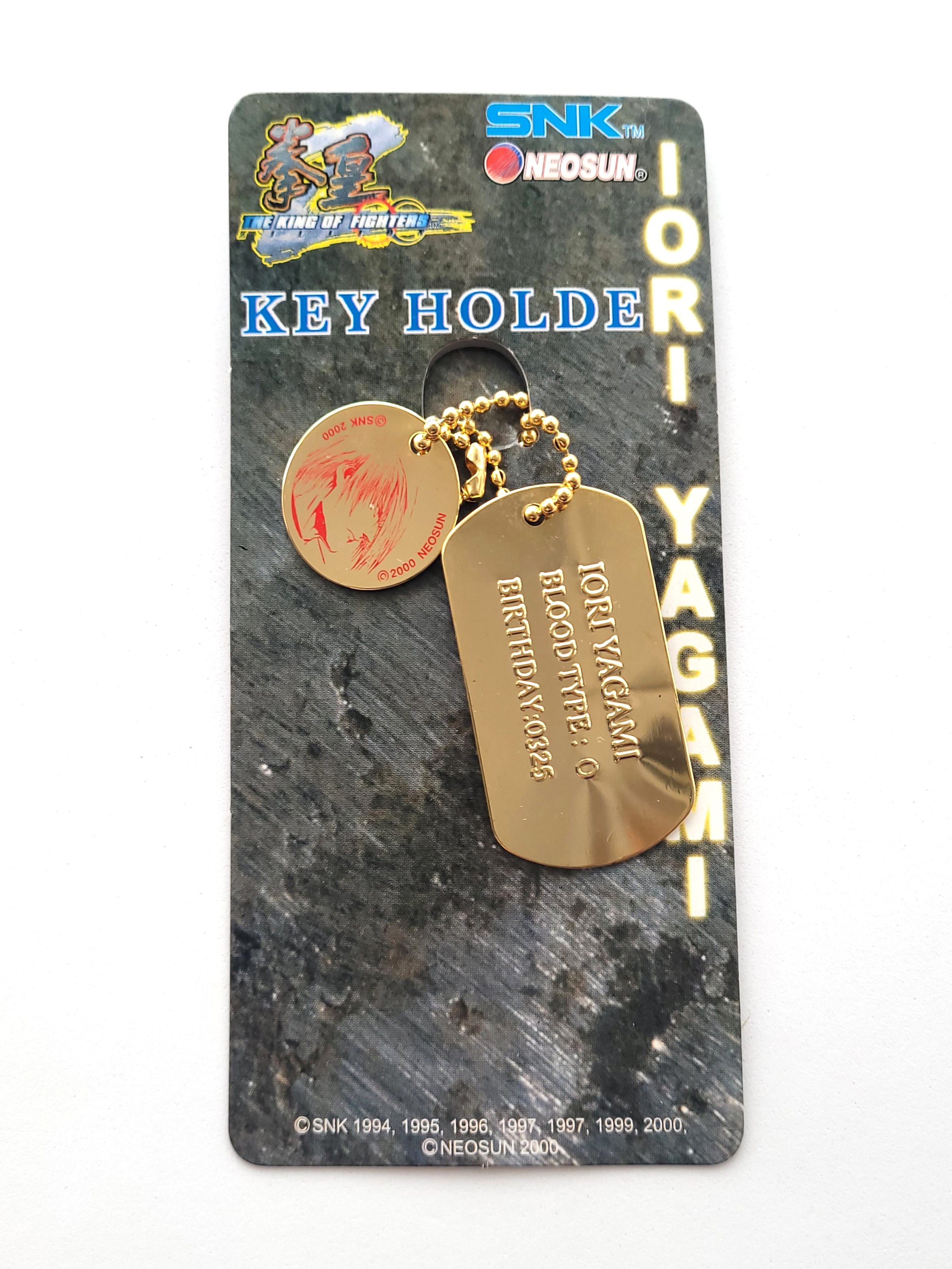 The King Of Fighters Zillion (Iori / Kyo) Dog Tag Charm Key Holder - 2000 SNK KOFZ Hong Kong Comics