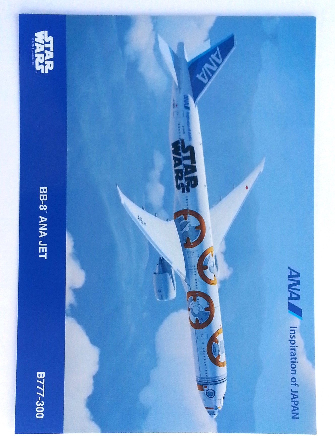 2015 Star Wars R2-D2 ANA JET Plastic Plane Model Kit & Postcards 2pcs (R2-D2 / BB-8)