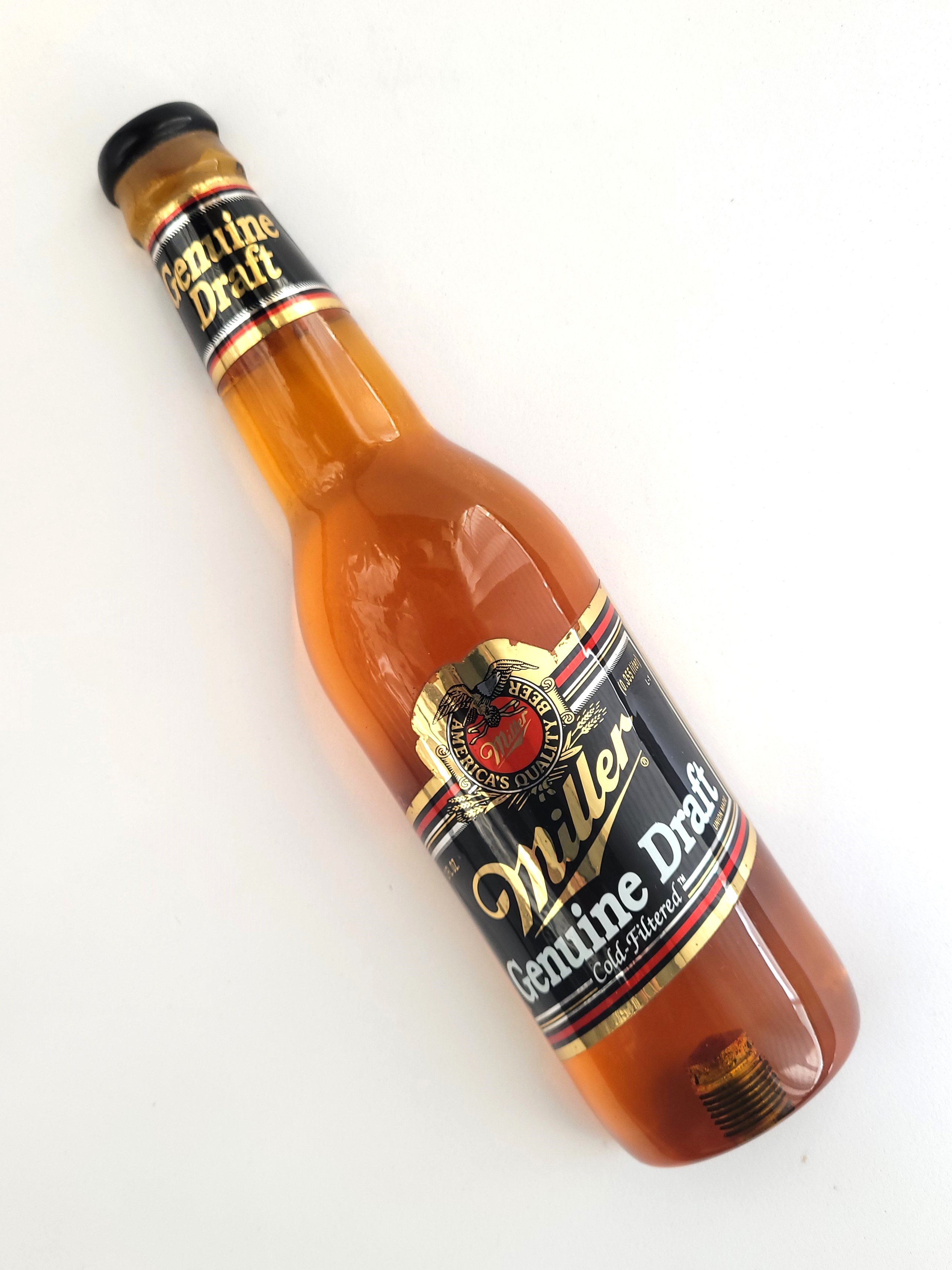Miller Genuine Draft Beer Tap Handle - 9" Acrylic Bottle Shape