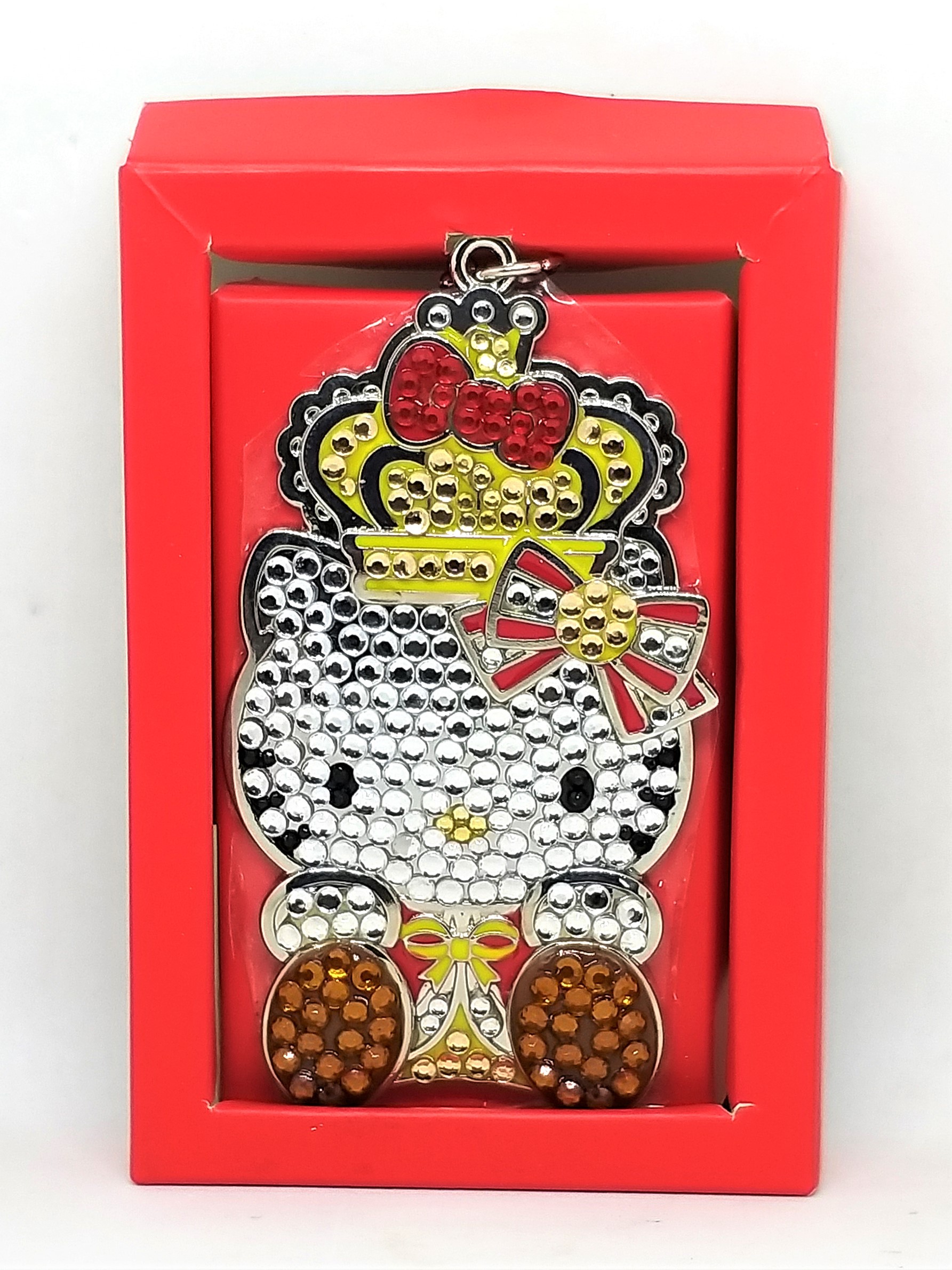 Sony Ericsson x Sanrio 50th Anniversary Hello Kitty Rhinestone Bling Phone Charm Keychain - 2010 Unused