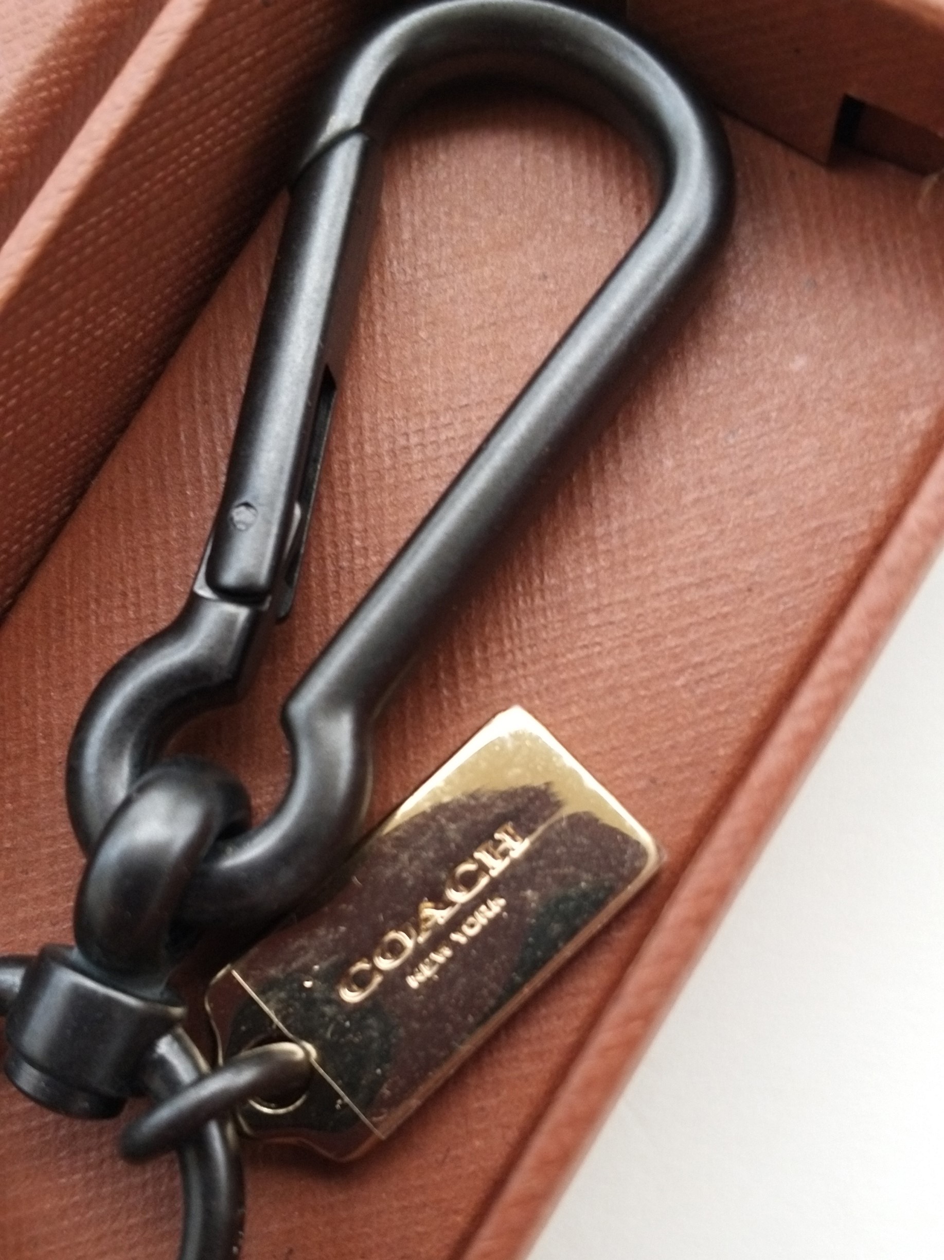 Coach Feather Metal Bag Charm / Keychain / Key Ring - New In Box