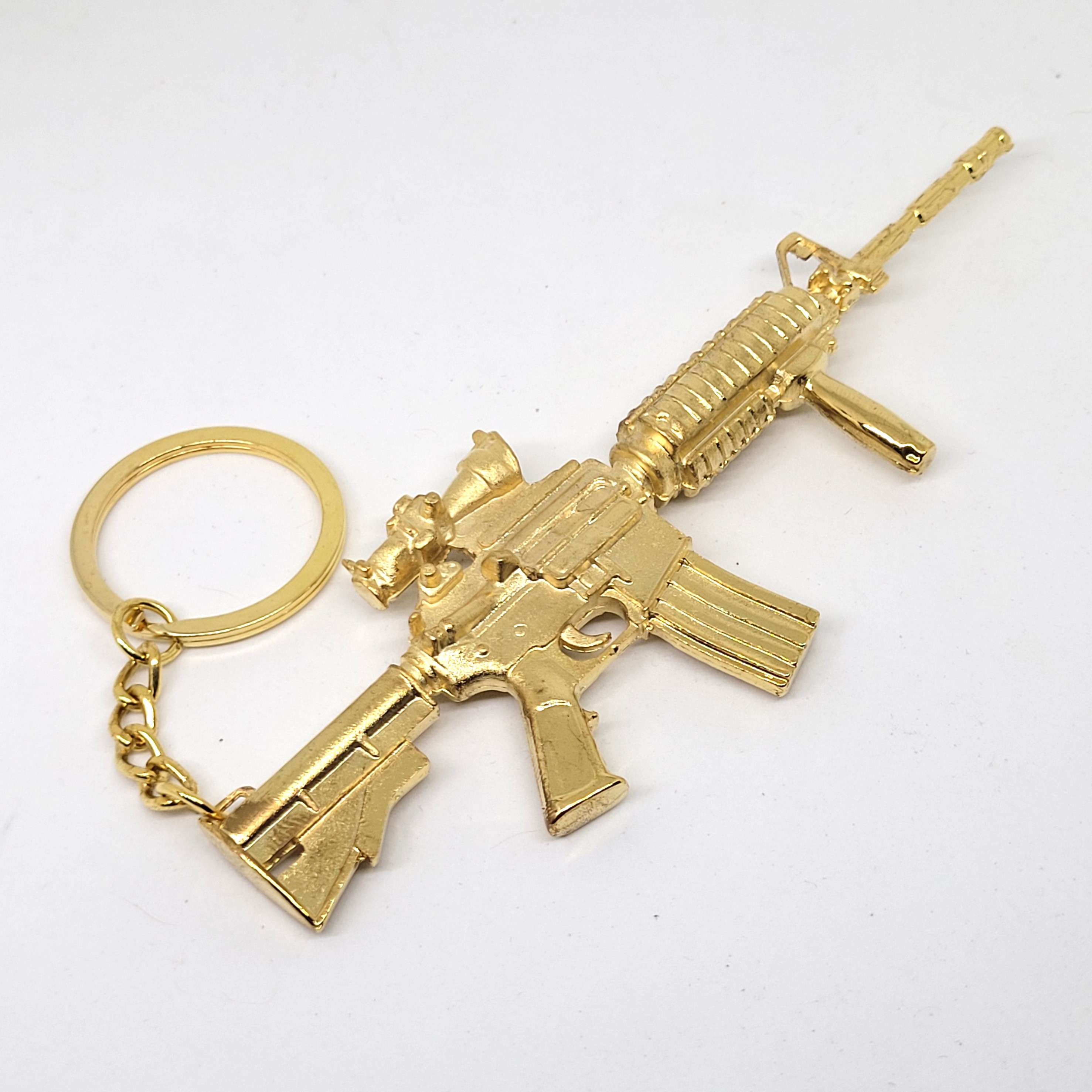 BIOHAZARD 3 Assault Rifle Keychain (Gold / Silver / Black) - 1999 Capcom Resident Evil Hong Kong Comics