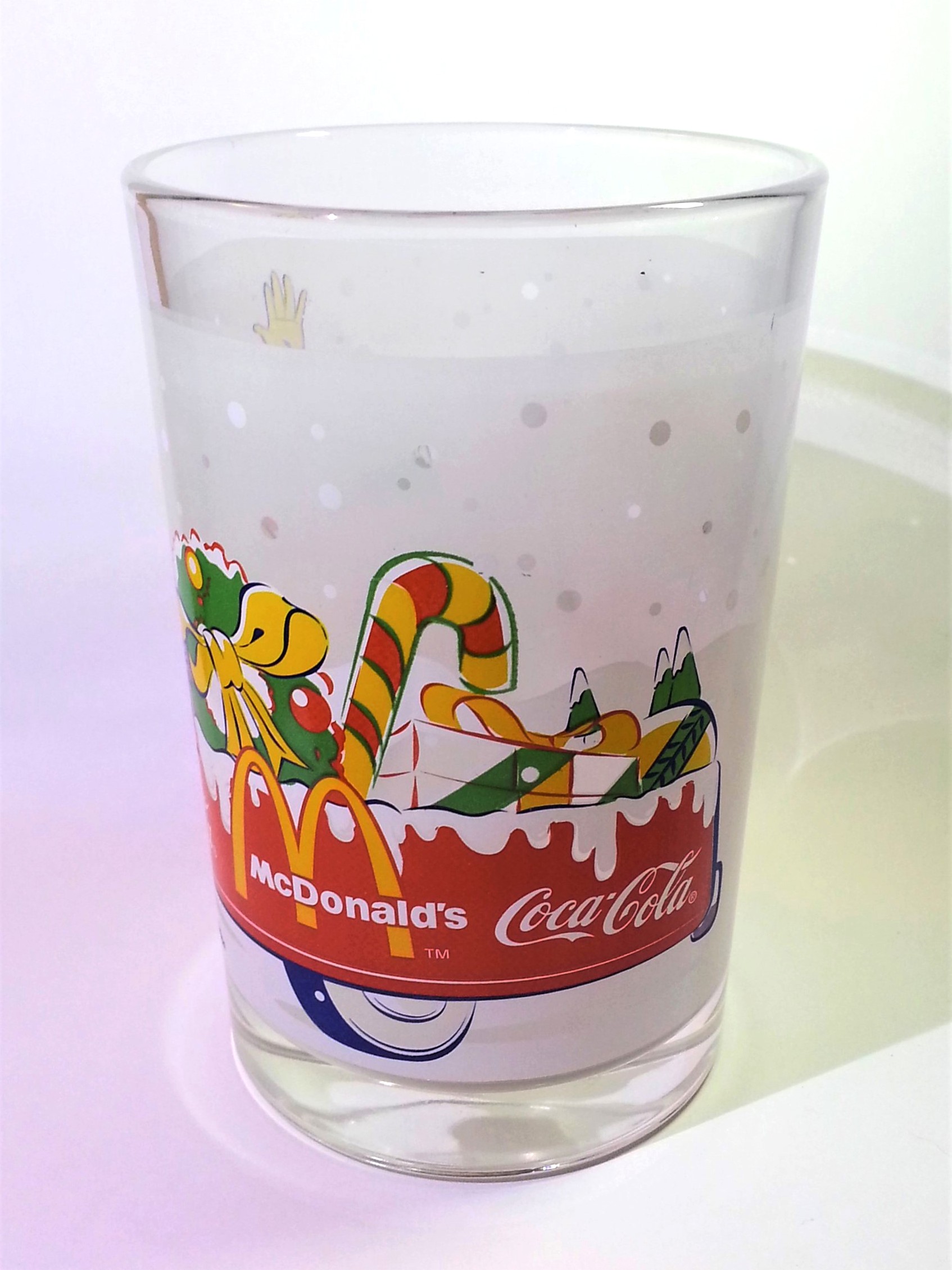 Coca Cola x McDonald's Mascot (Ronald McDonald) 2001 Christmas Tumbler Drinking Glass
