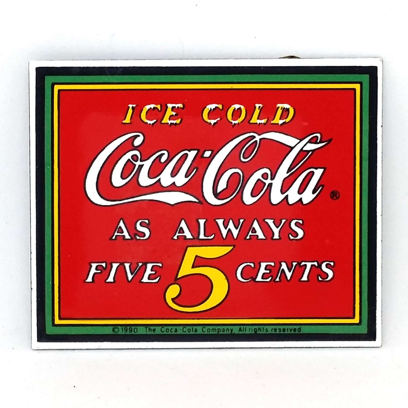 Coca Cola Porcelain Magnets - 1990 Ande Rooney Fridge Magnet
