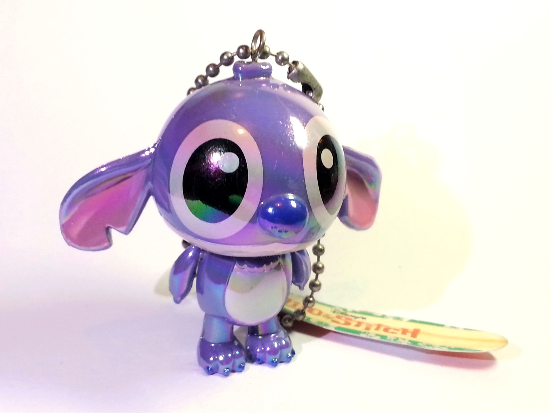 Disney Lilo & Stitch Iridescent Jointed Figure Charm Keychains - 2000s From Japan