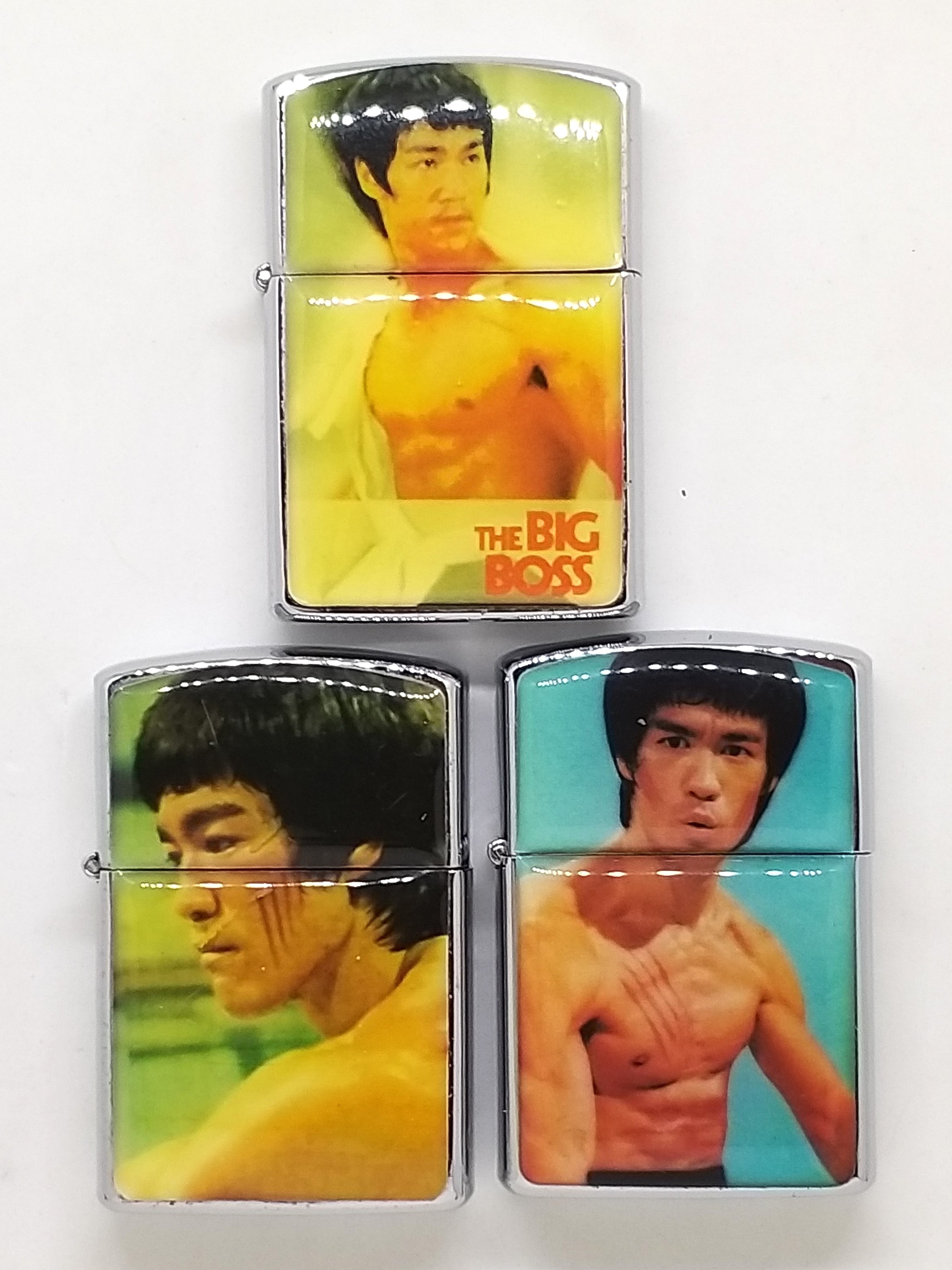 Bruce Lee "THE BIG BOSS" Empty Shell NO GUTS Lighters - Rare Vintage