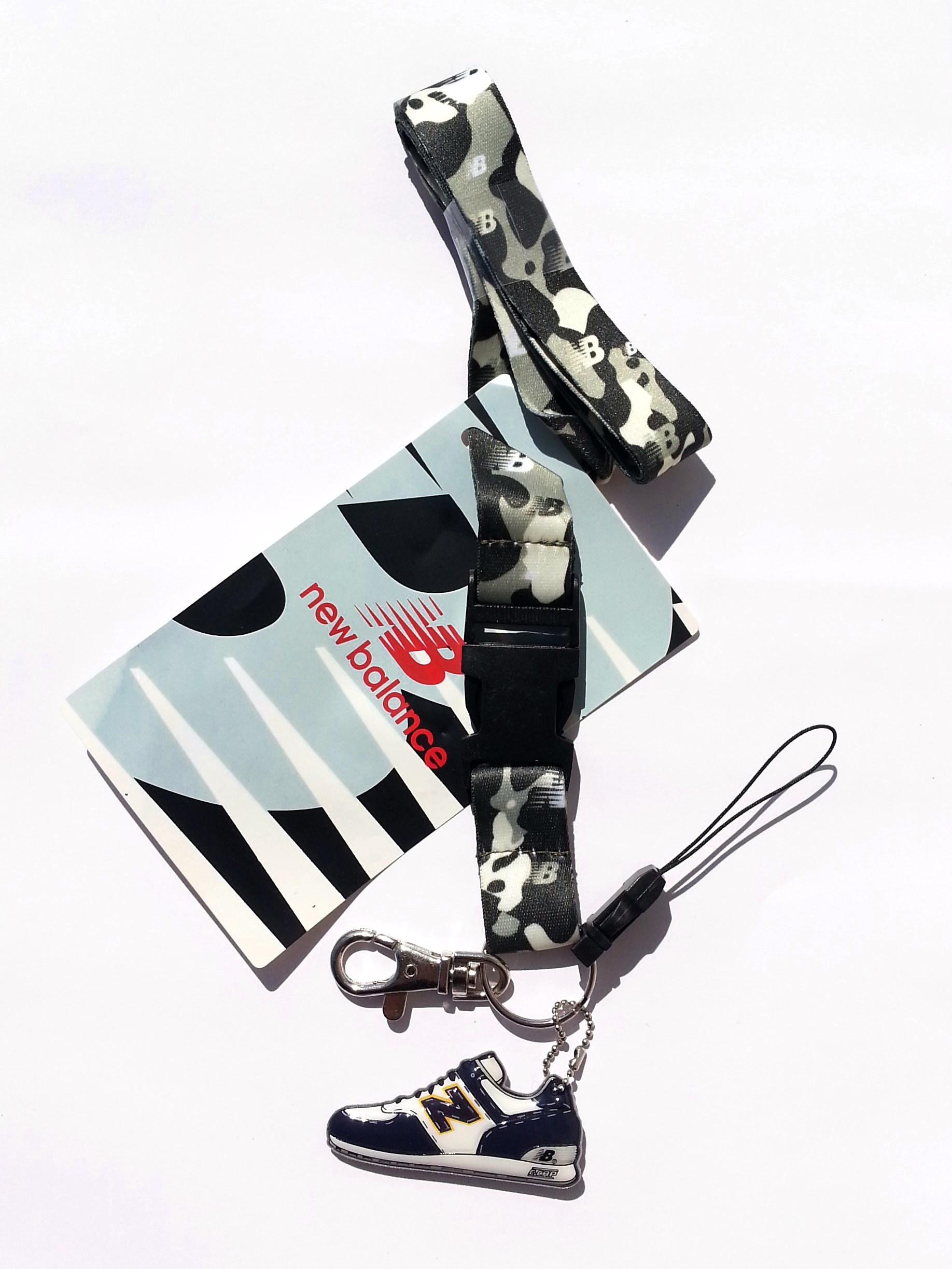 New Balance 576 Cell Phone Lanyard Strap w/ Phone Charms - New w/ Tag